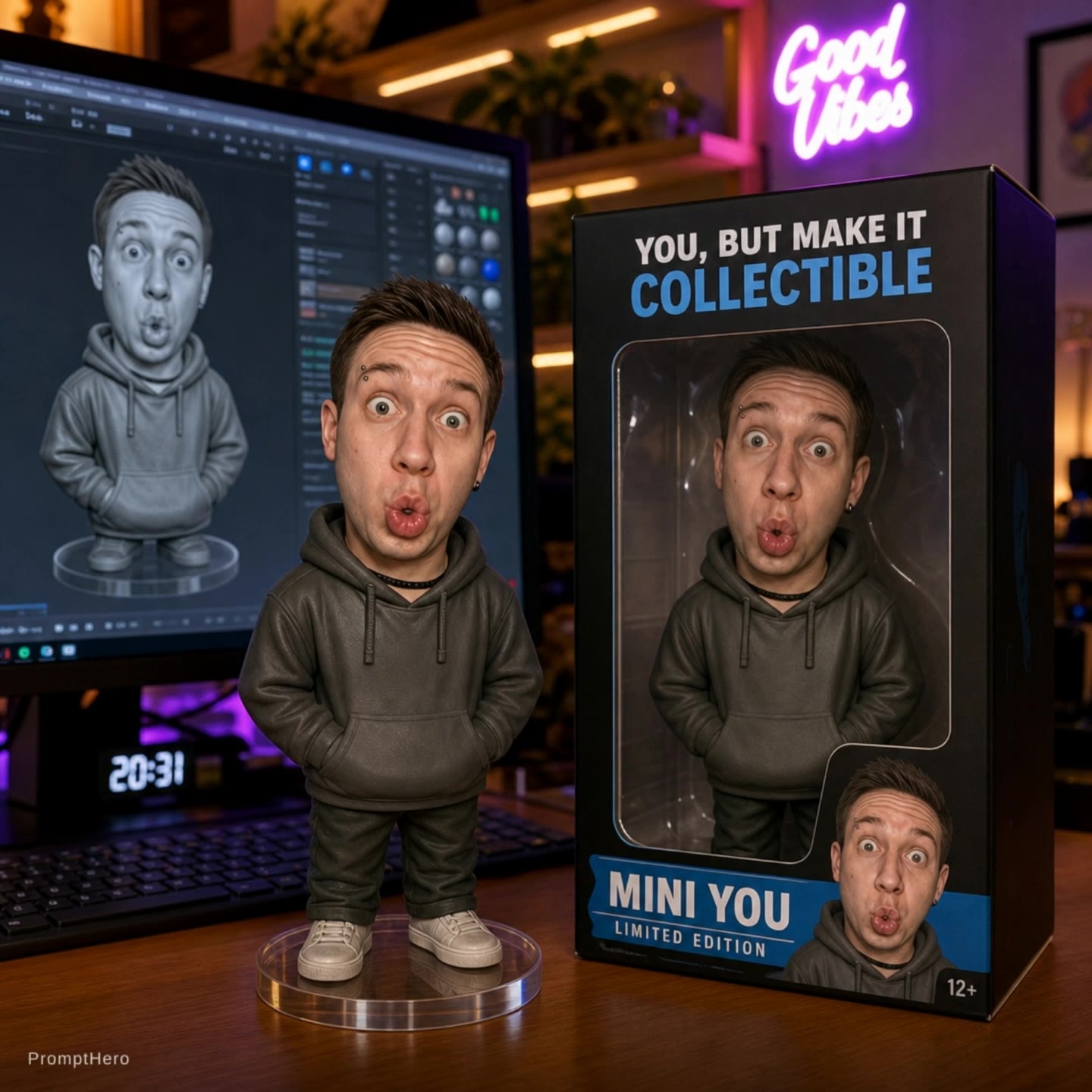 Kling AI work 313657895302020 - caricature maker AI video