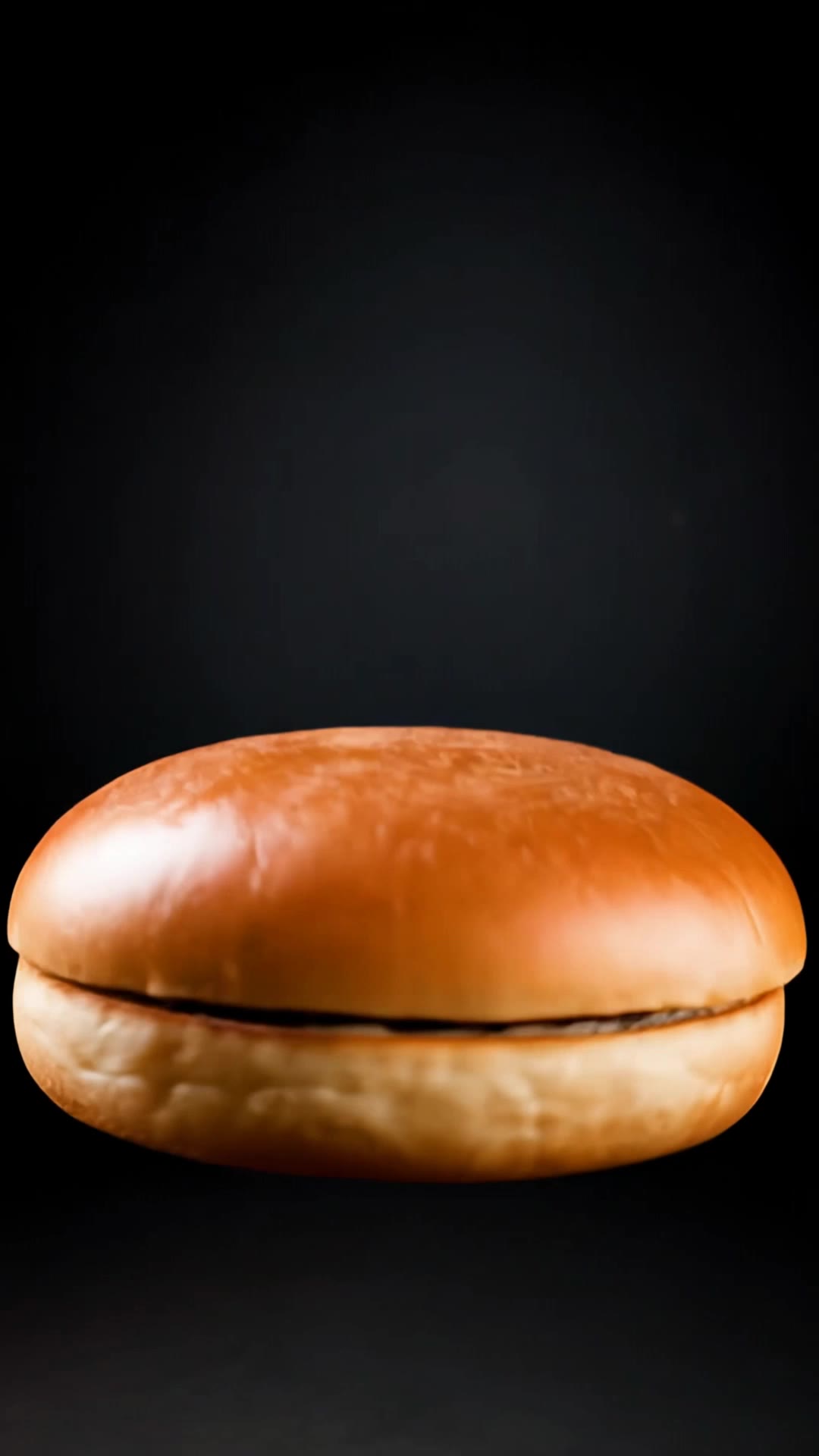 Cinematic Burger Assembly Ad - burger scene AI video
