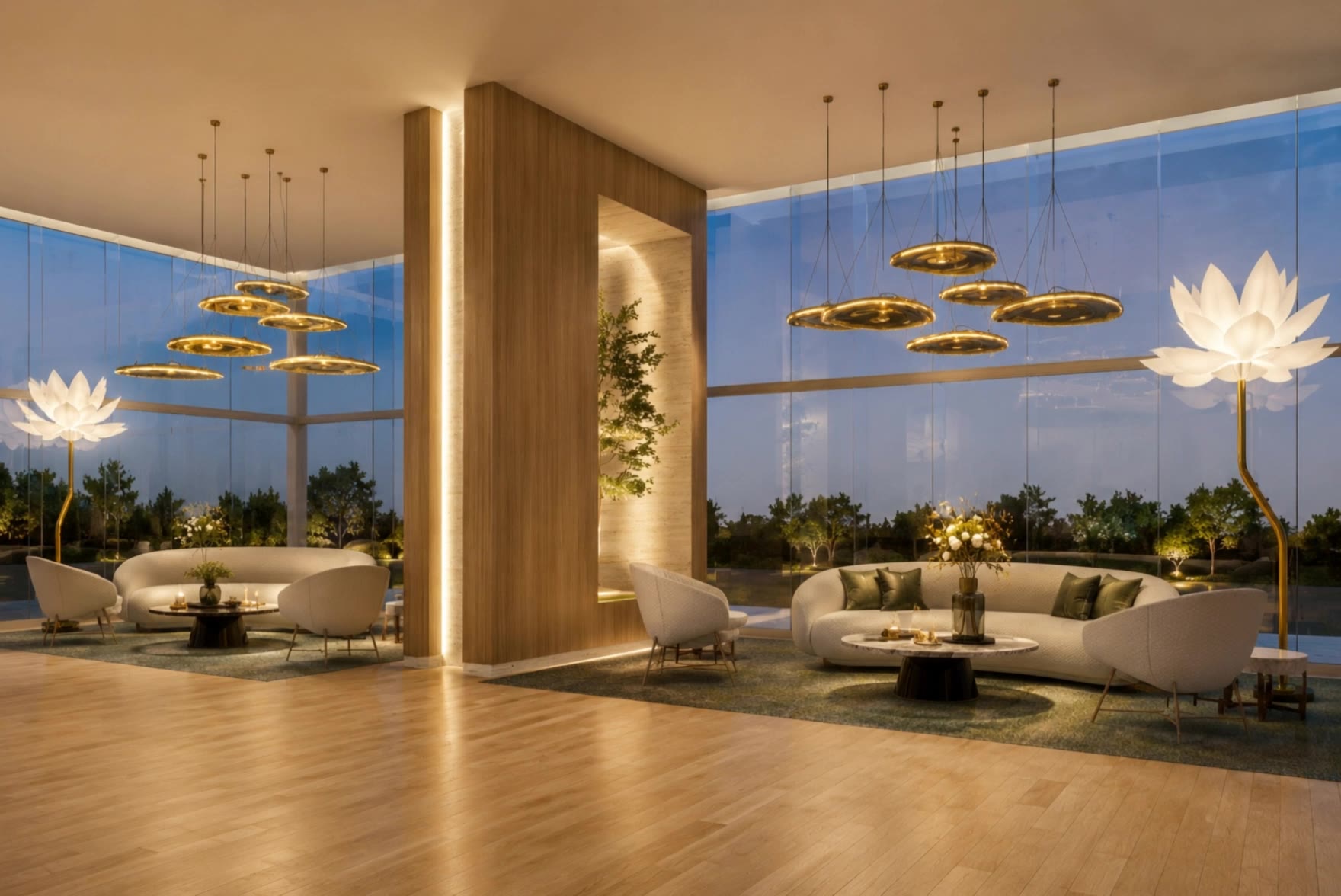 Hotel lobby interiors video - interior design ai video AI video