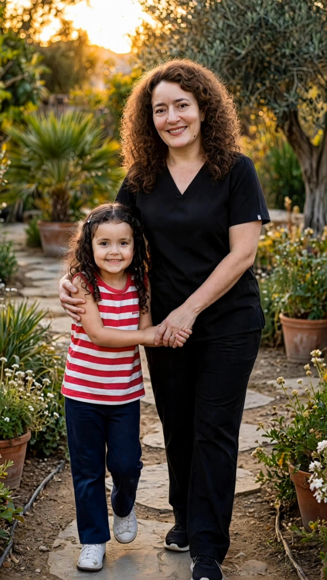 Hugging to my little child - hugging pictures AI video