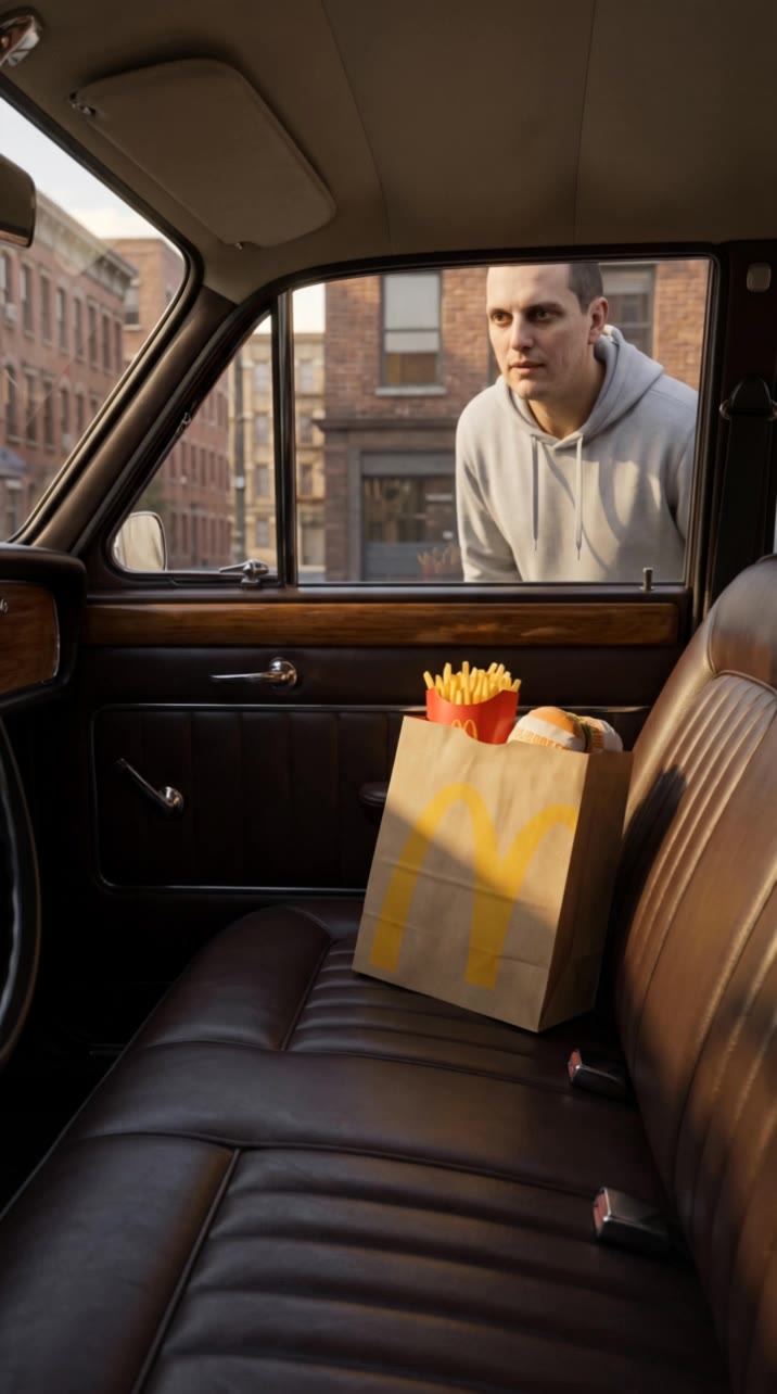 Fast Food, Faster Getaway - sidelight window film AI video