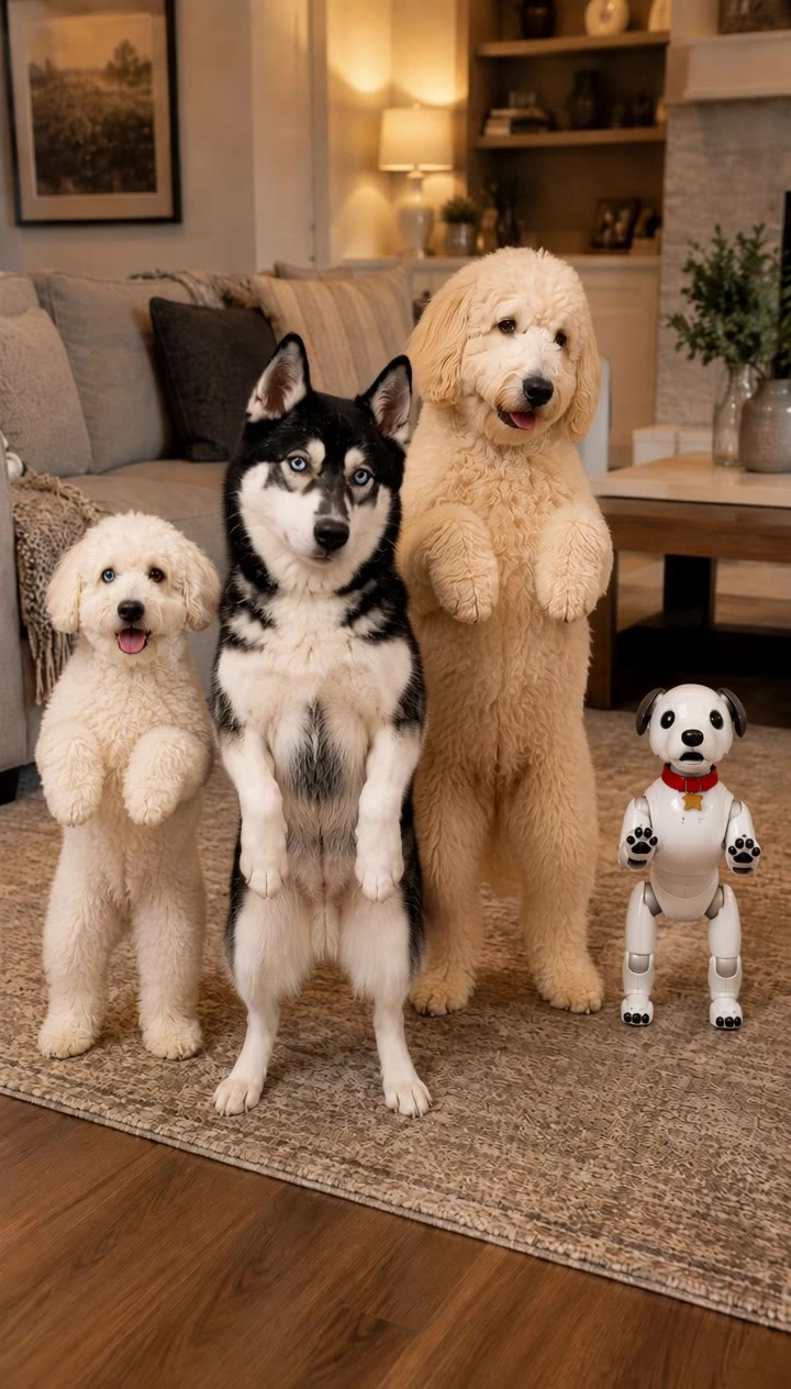 dogs are dancing in sync. - dancing lip sync AI video