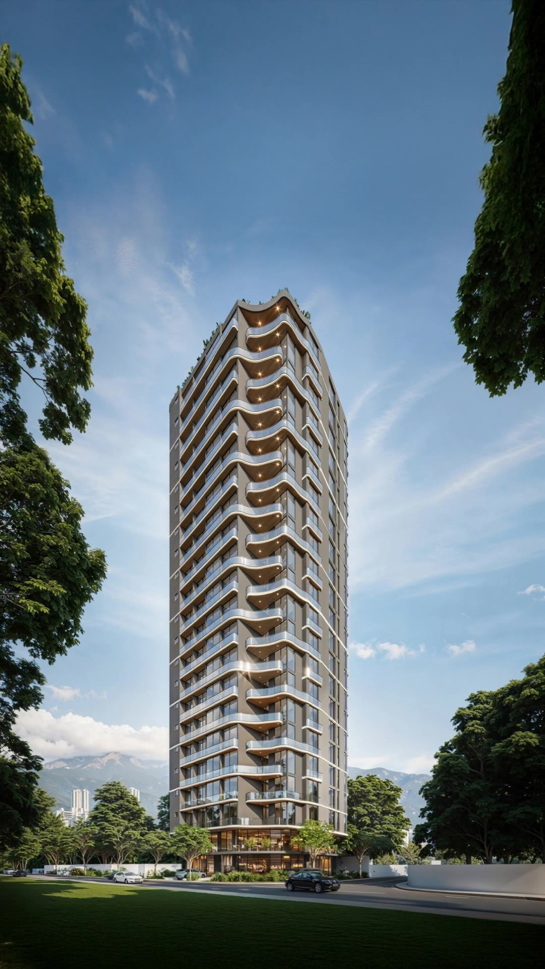 Poveda Building - building poster design AI video