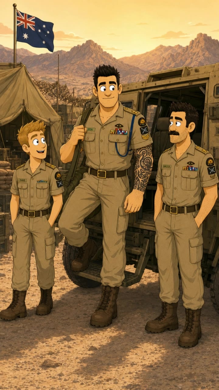 Military Cartoon - black male cartoon characters AI video