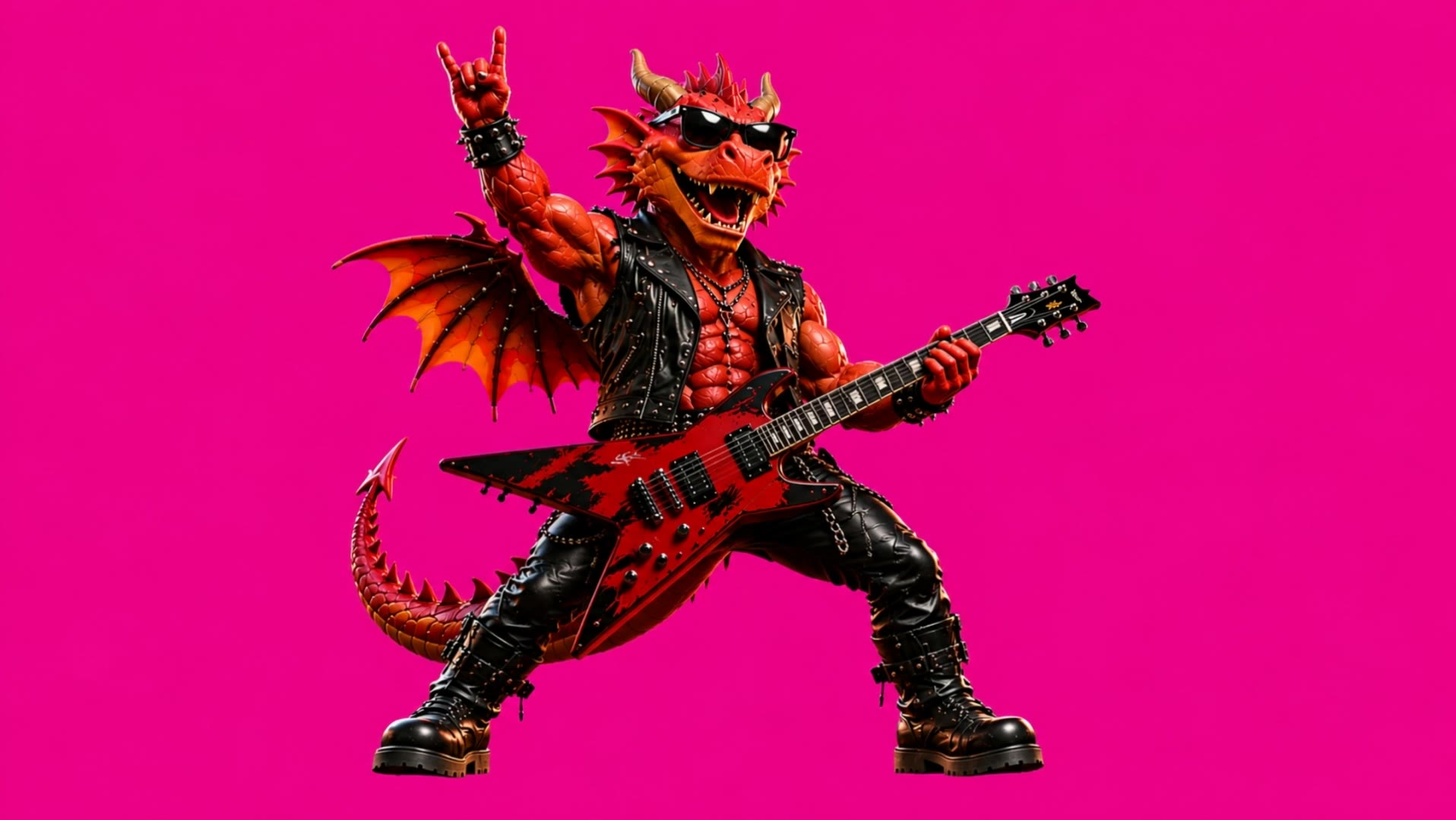Spot the Dragon Rock Star - rock animation AI video