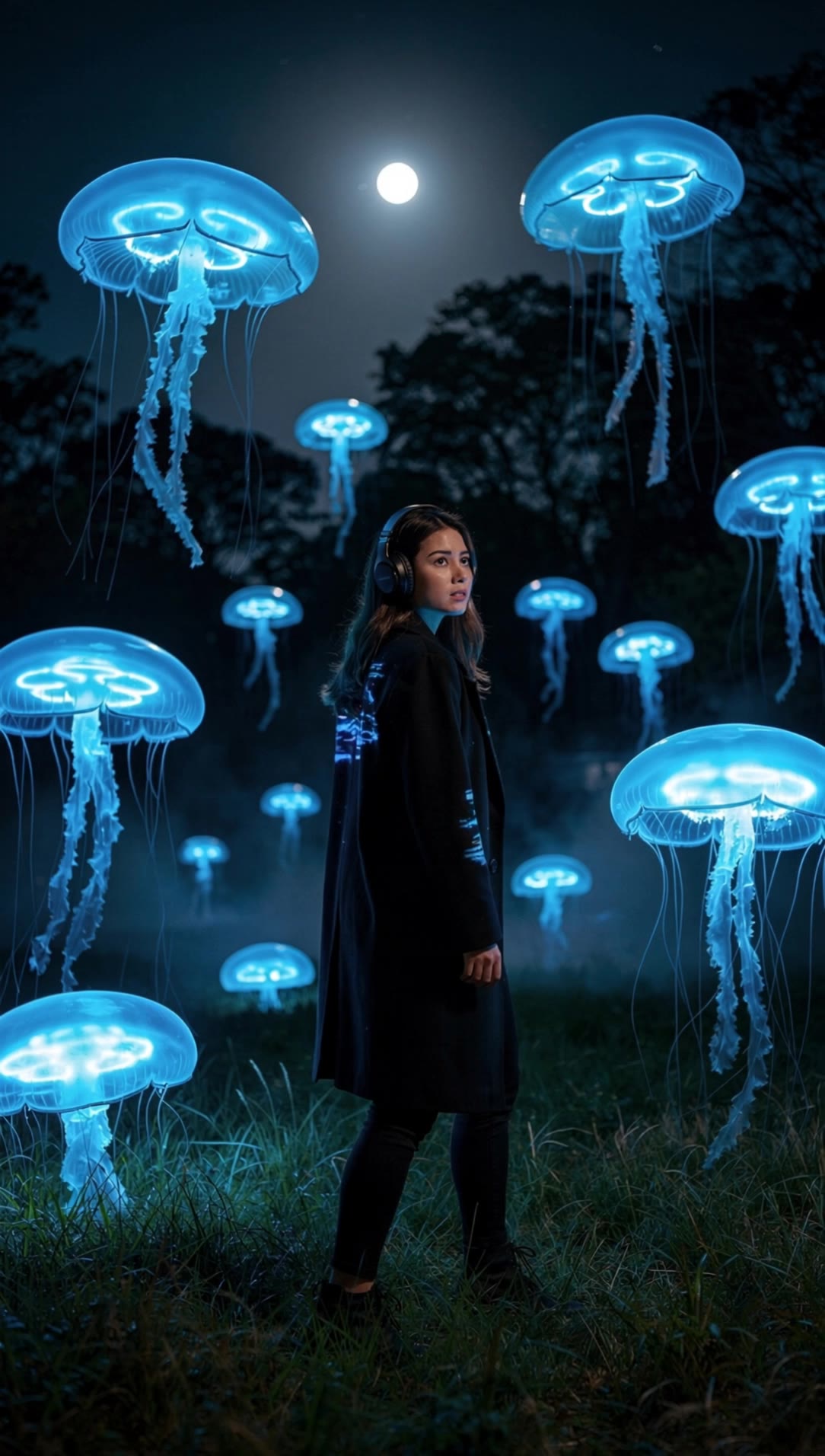 magical jellyfish - jellyfish shot AI video