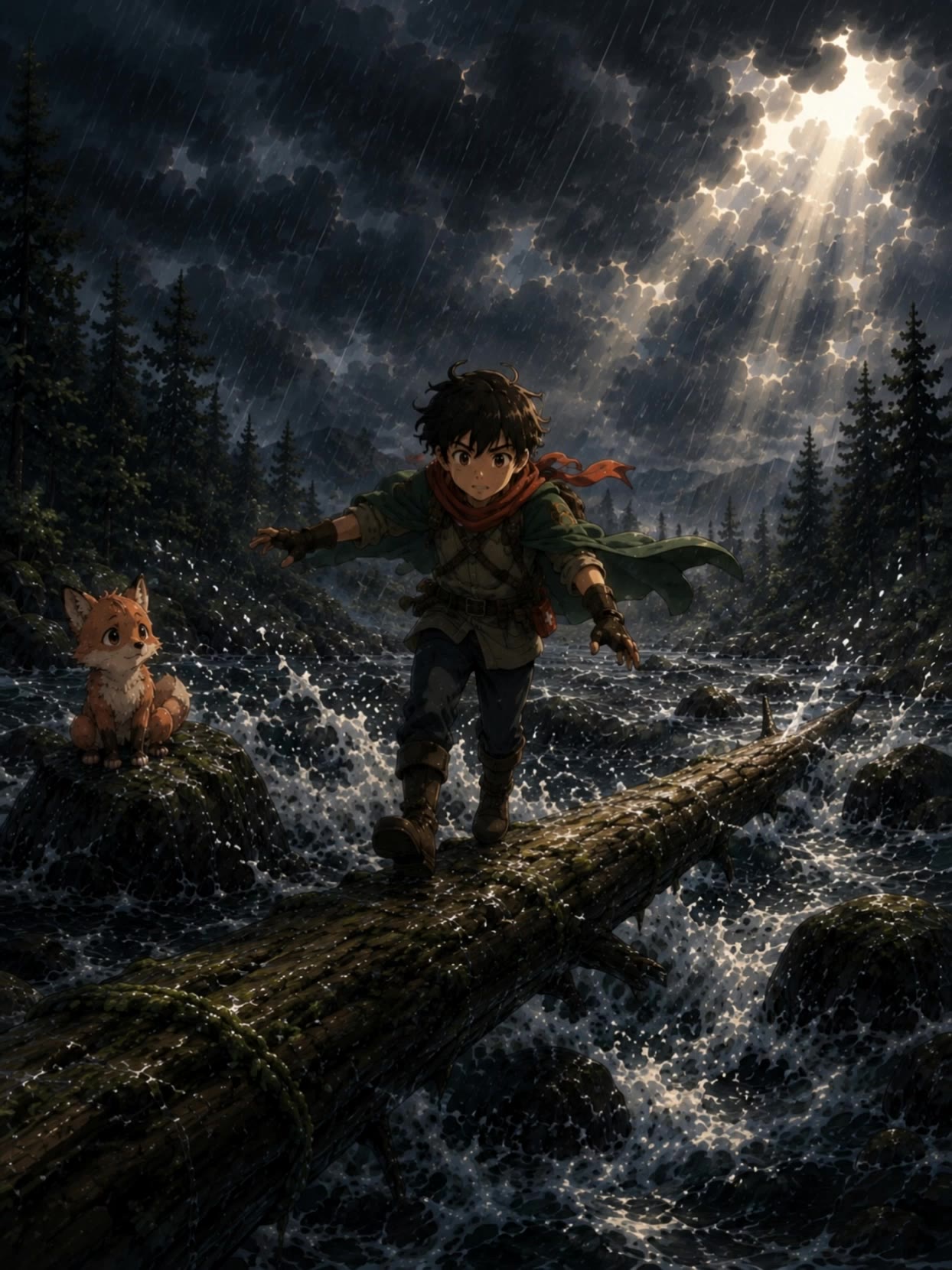 Kling AI work 315584830526866 - studio ghibli clouds AI video