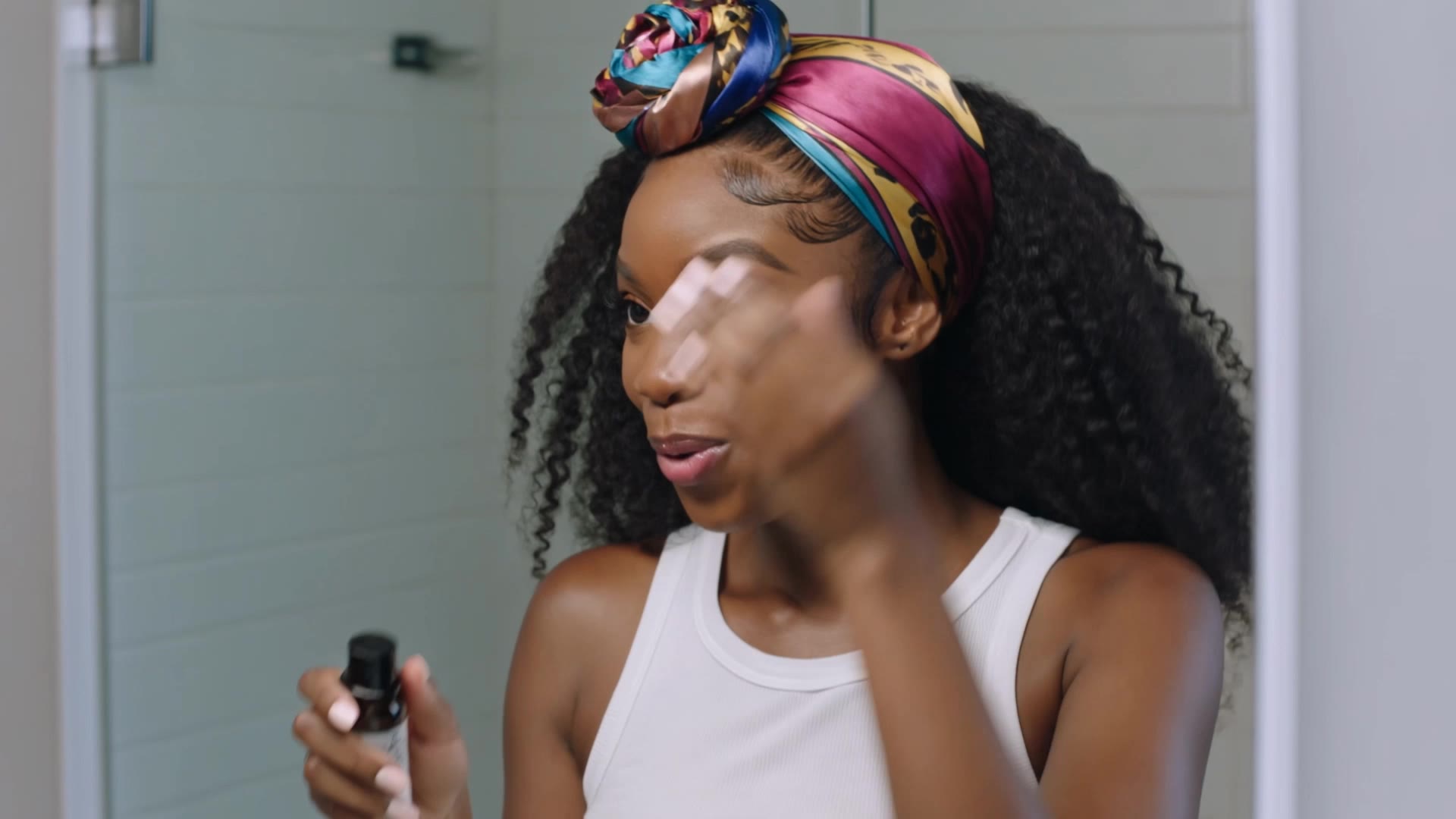 Black Woman Hair Care Ad - hair color black underneath blonde on top AI video