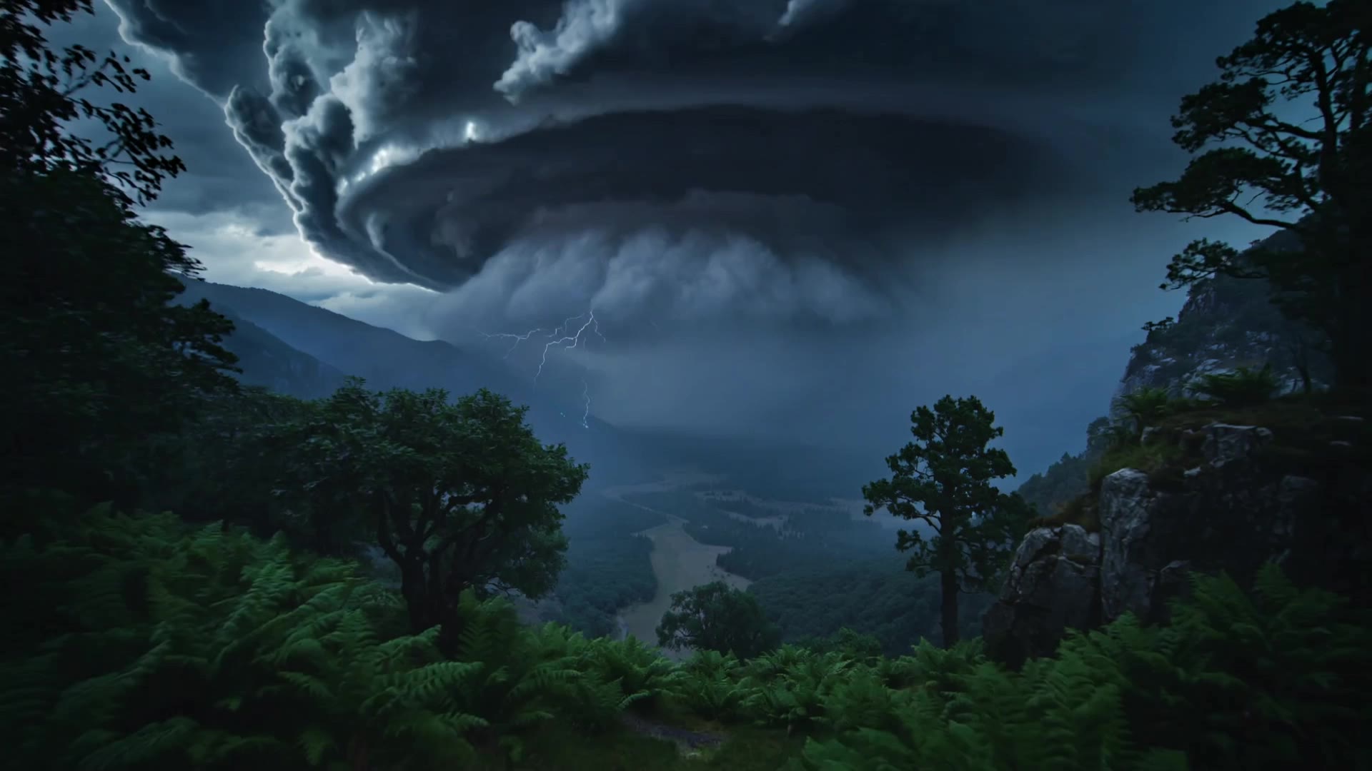 Lighting Strikes - action lighting AI video