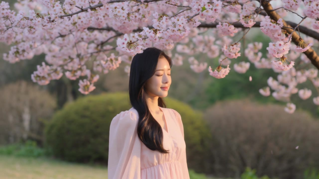 beautful blossom - korean pop outfit AI video