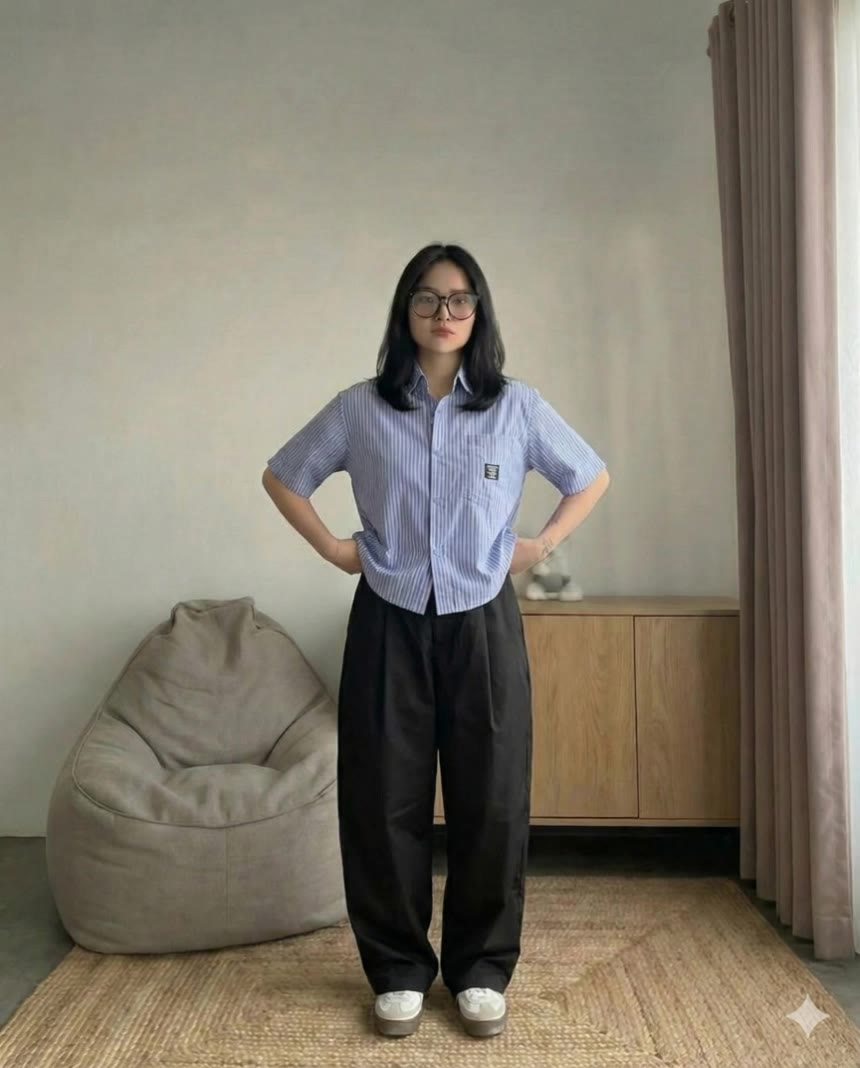a casual outfit showcase - magician outfit female AI video