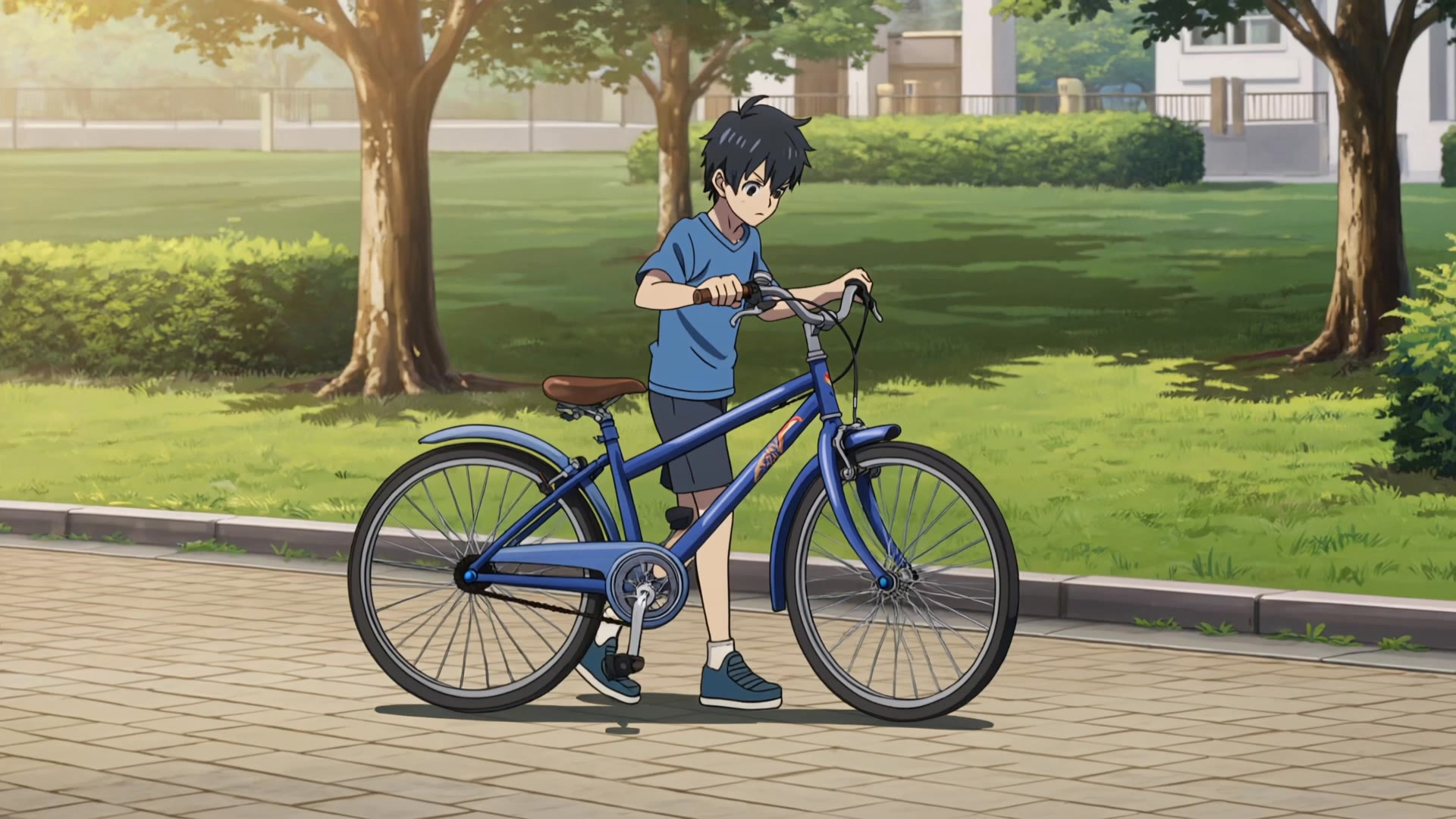 brave boy - anime story - blonde anime boy AI video