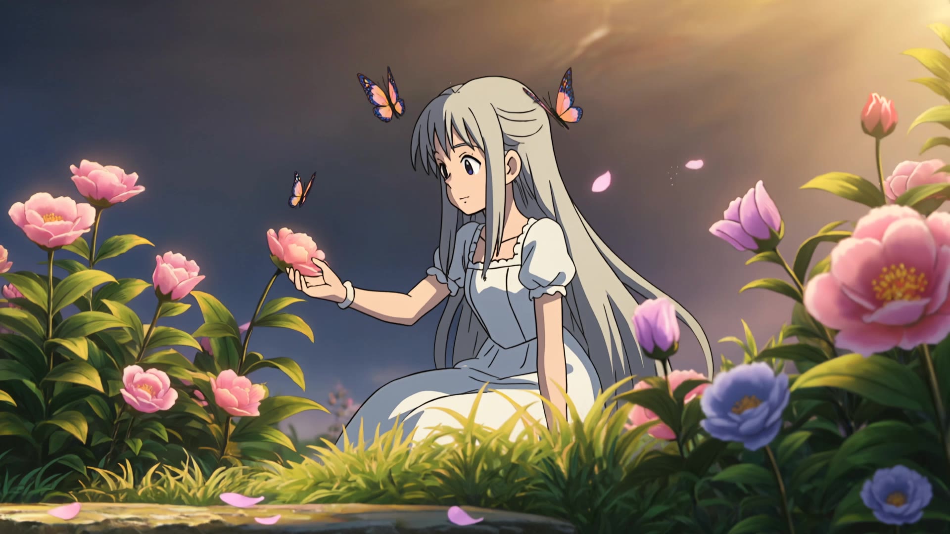 Kling AI work 315803052664713 - pictures of flowers in nature AI video