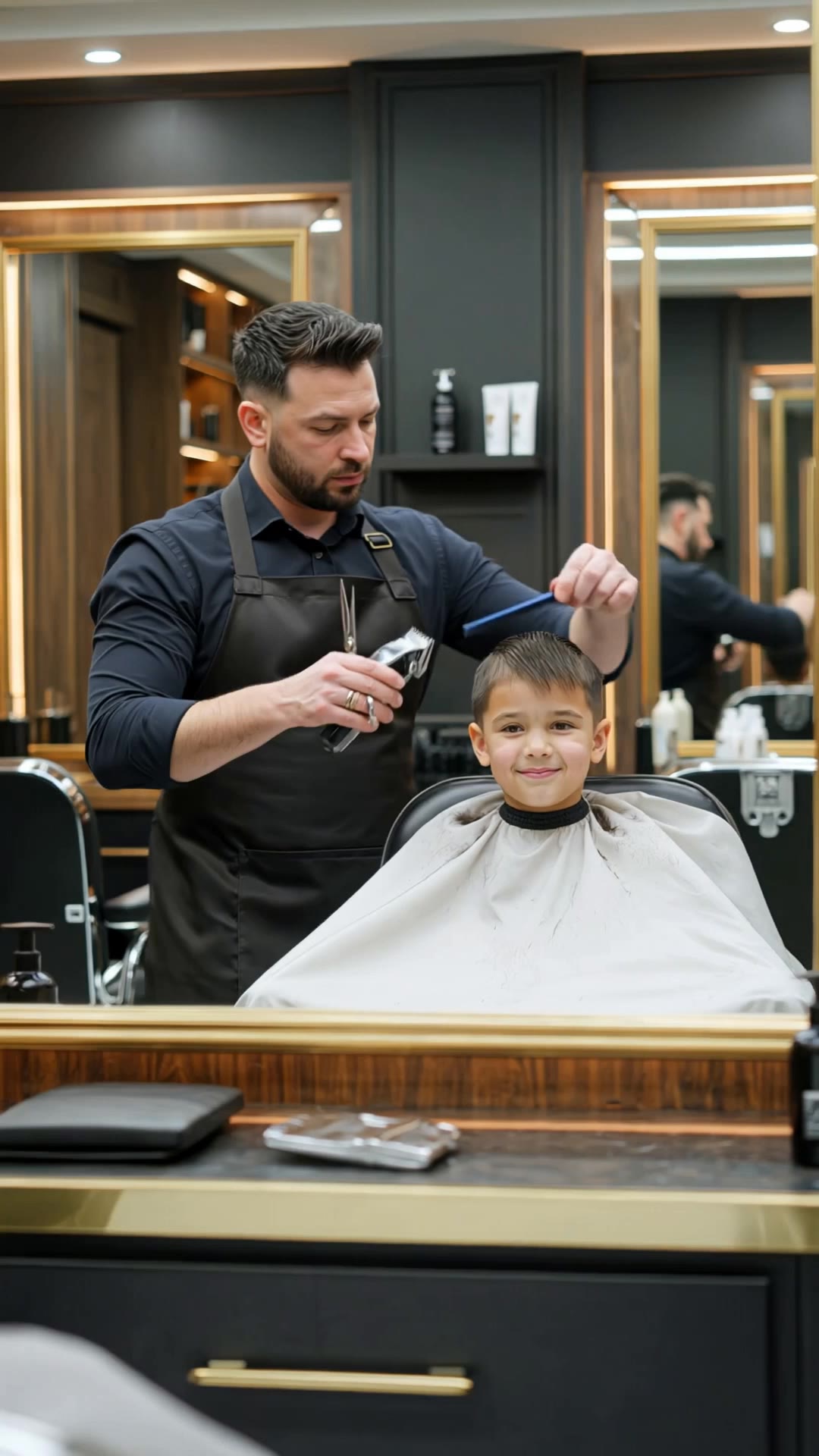 Barber Shop - type of haircut male AI video