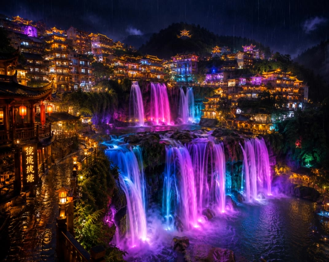 Rain In Furong,China - rain desktop wallpaper AI video