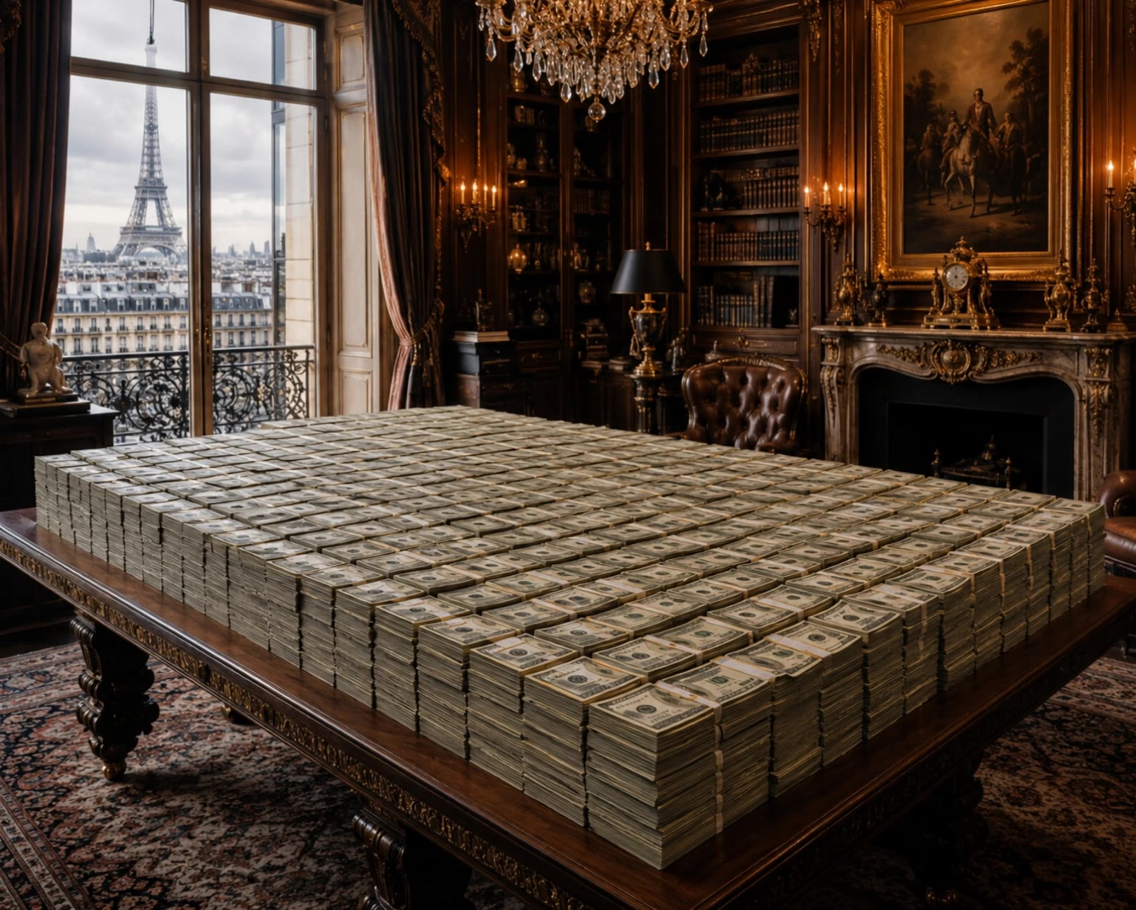Money on table - c control money of soul and possibility AI video