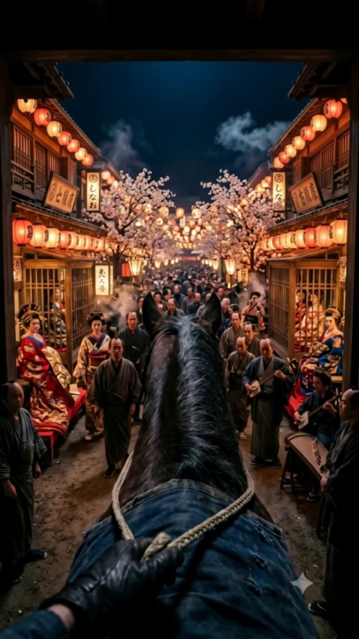 POV shot from the back of horse - pov AI video