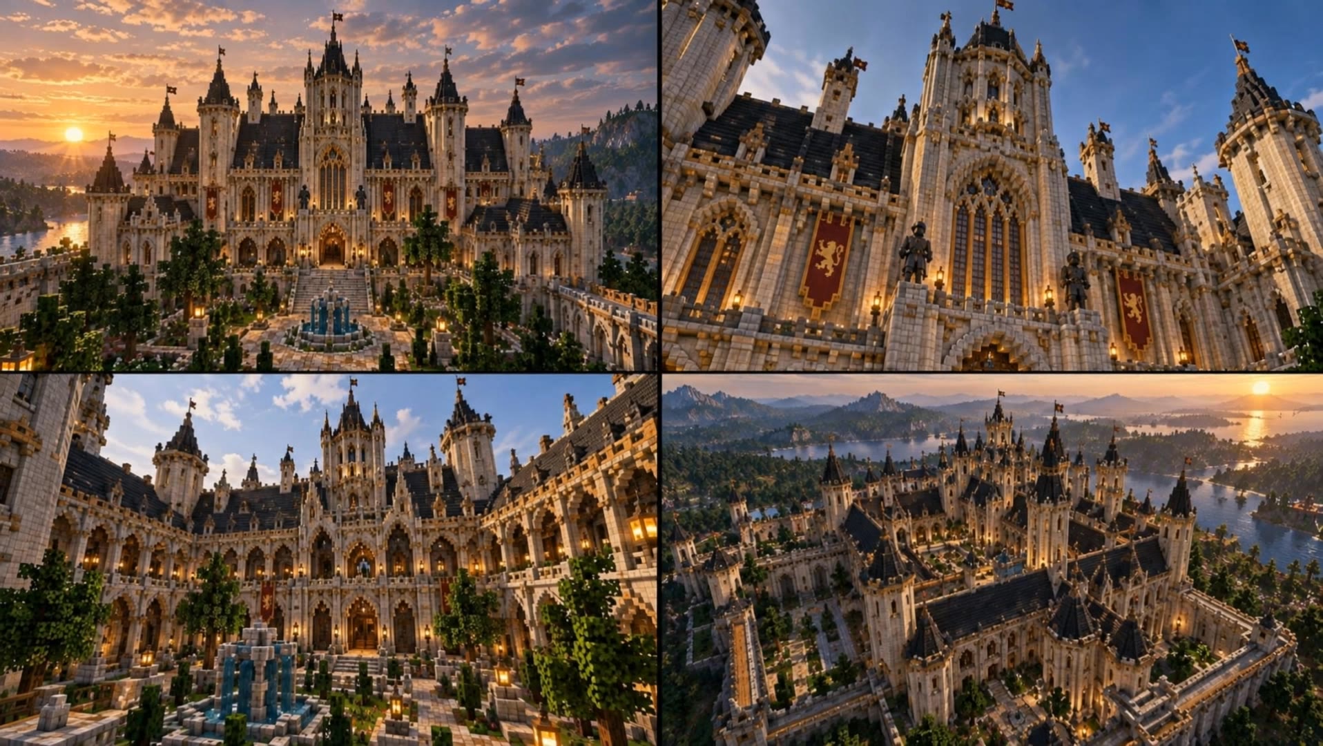Minecraft Castle - flies minecraft AI video