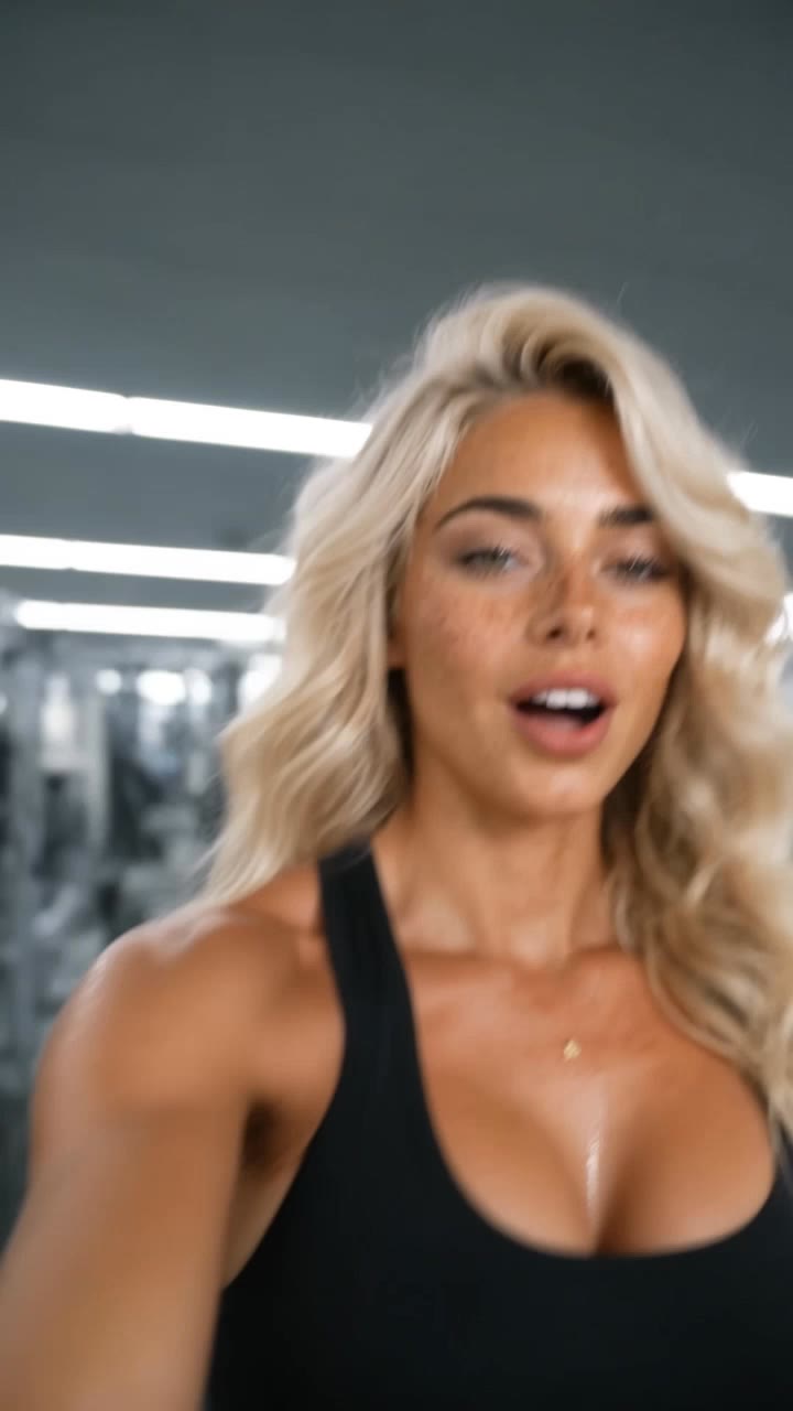 gym vlog - gym scene AI video