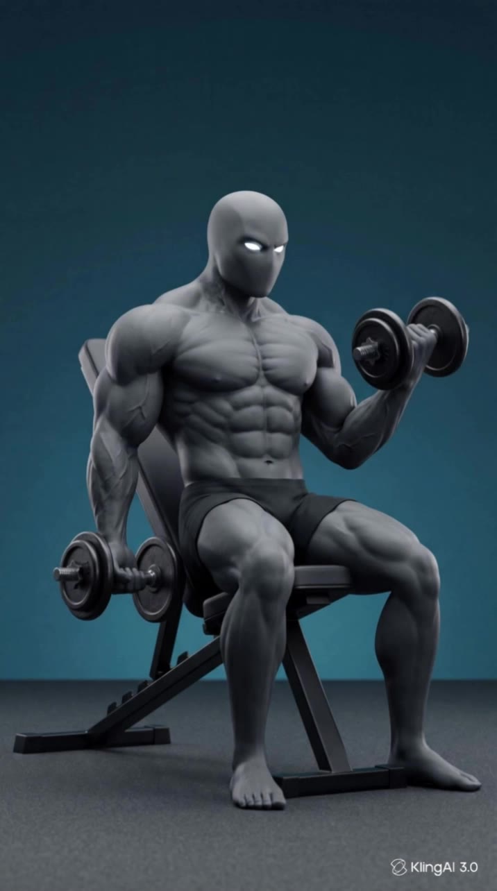Kling AI work 313327065501756 - muscle AI video