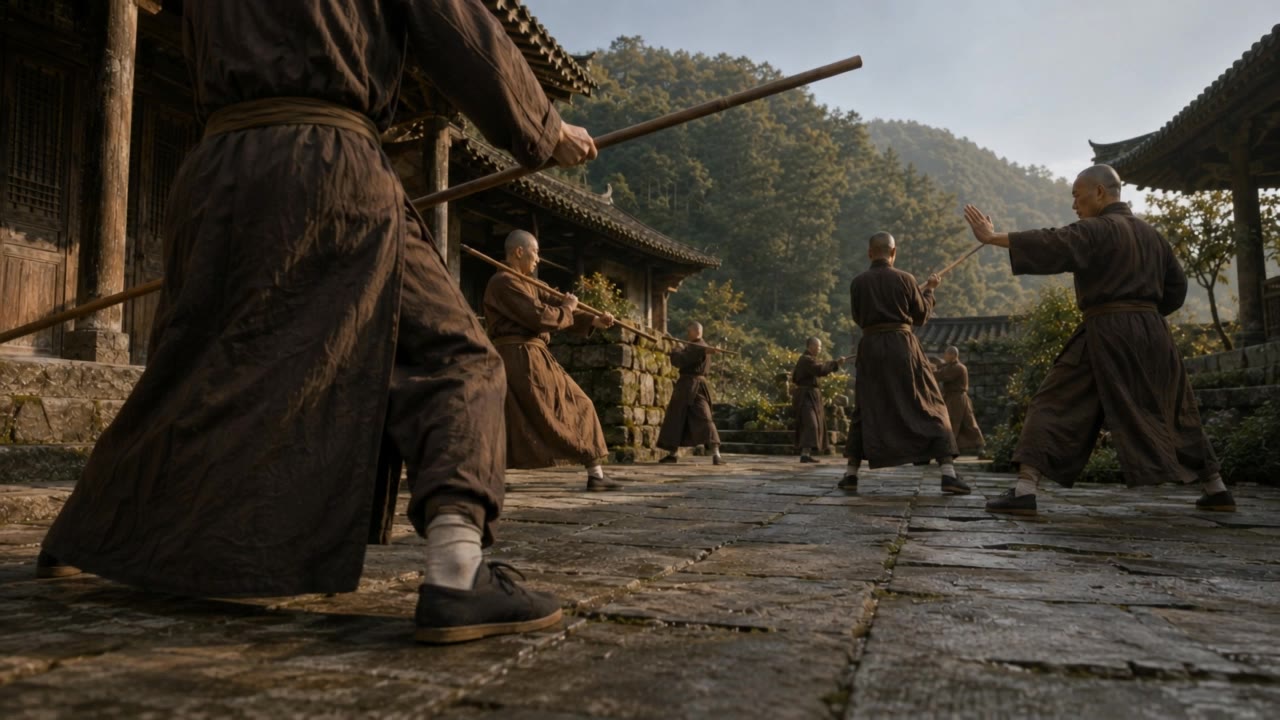Dynamic Cam Movement -Monastery - media monks AI video