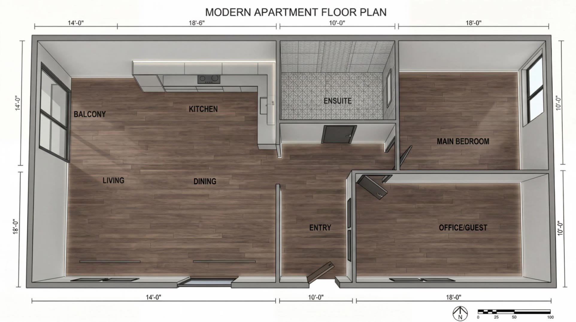 Real Estate - flooring transition AI video