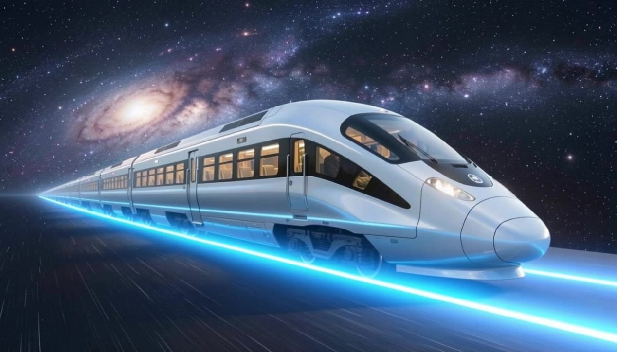 The Space Train - train wallpaper AI video