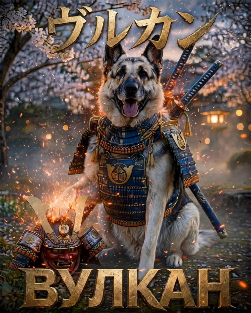 Dog Samurai  - samurai animation AI video