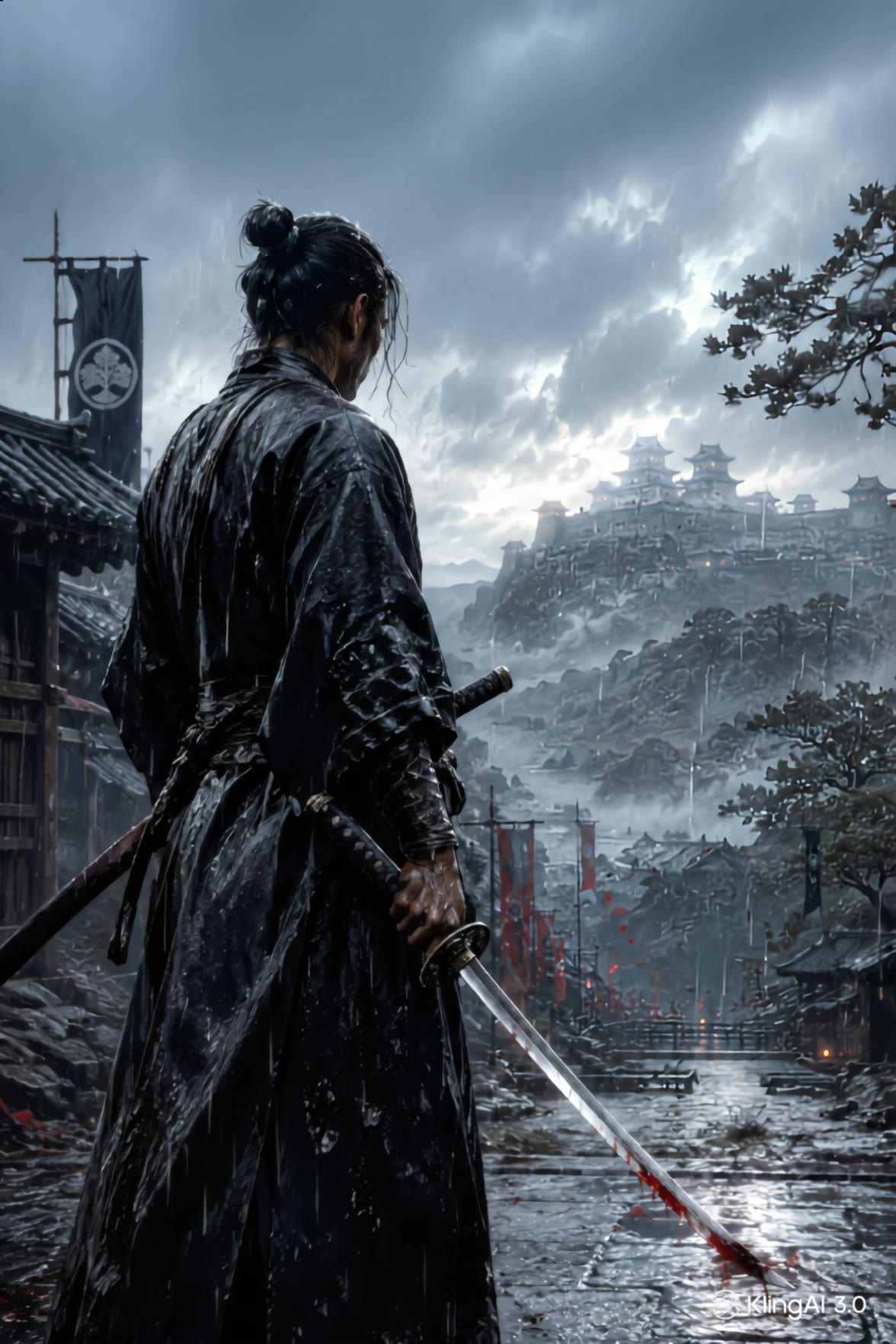 Kling AI work 315260390507314 - rain desktop wallpaper AI video