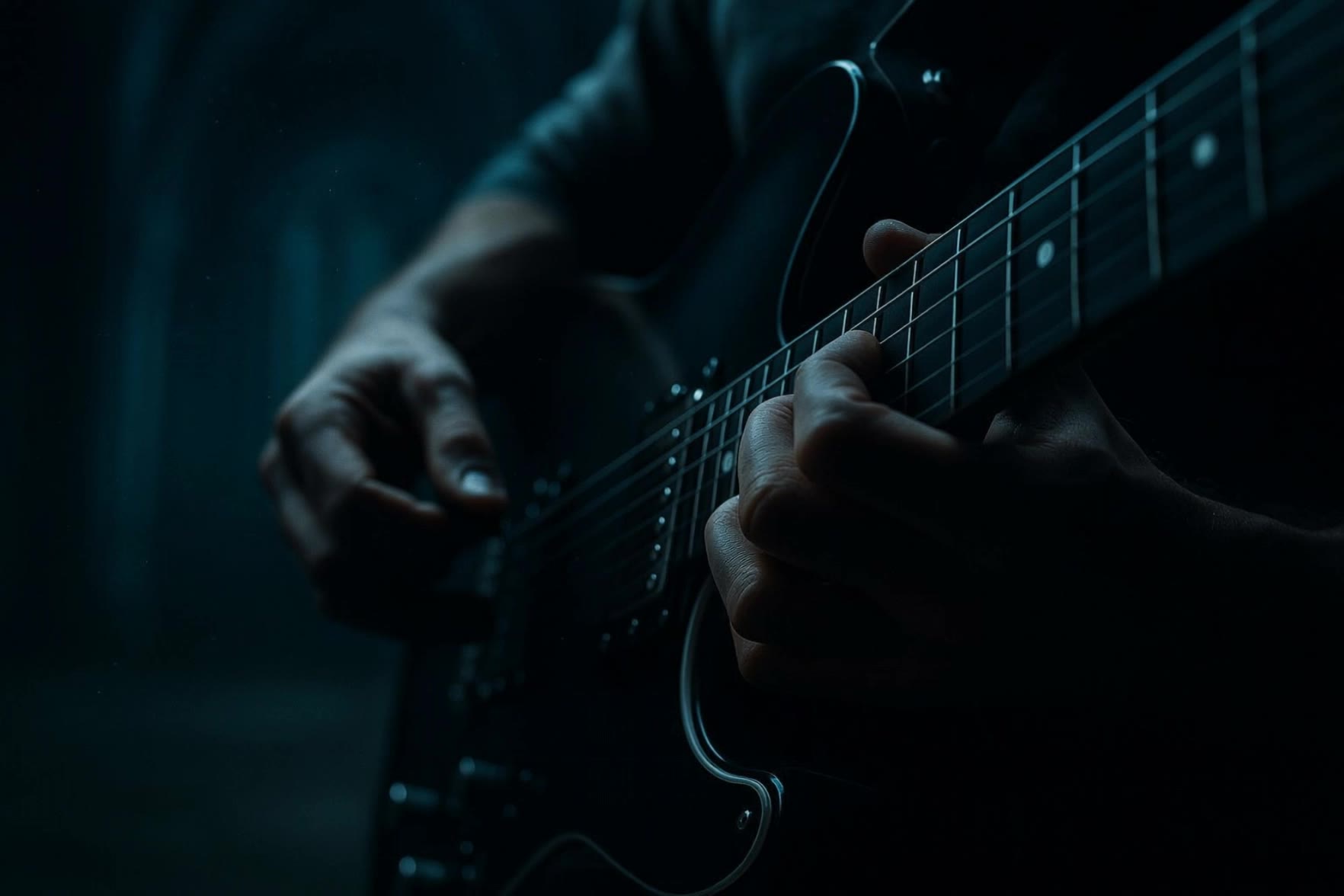 Close up Guitar - face close up AI video
