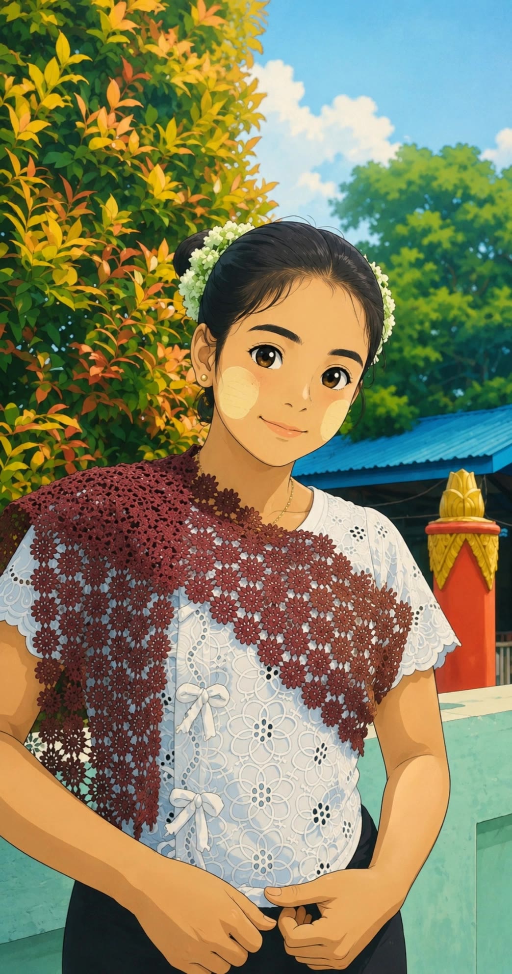 beautiful girl
 - dreamy background AI video