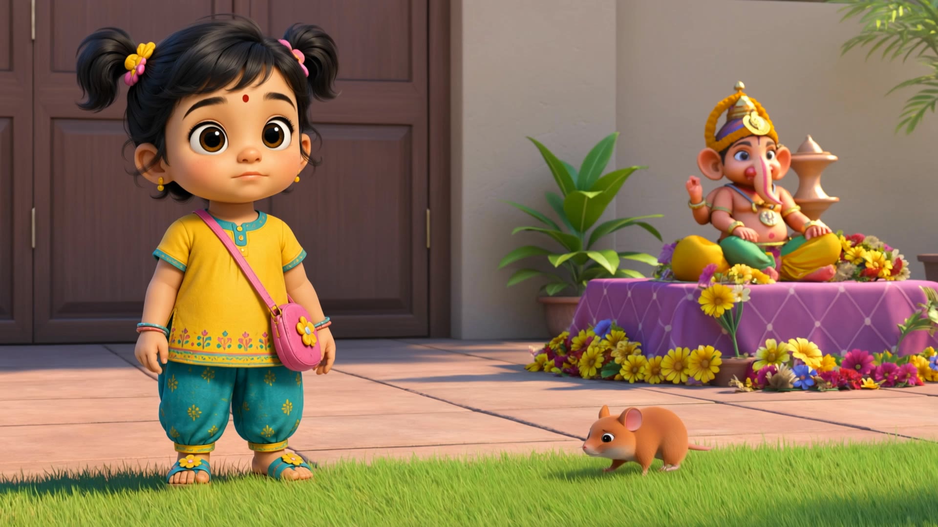 Tamil Girl - run reference animation AI video