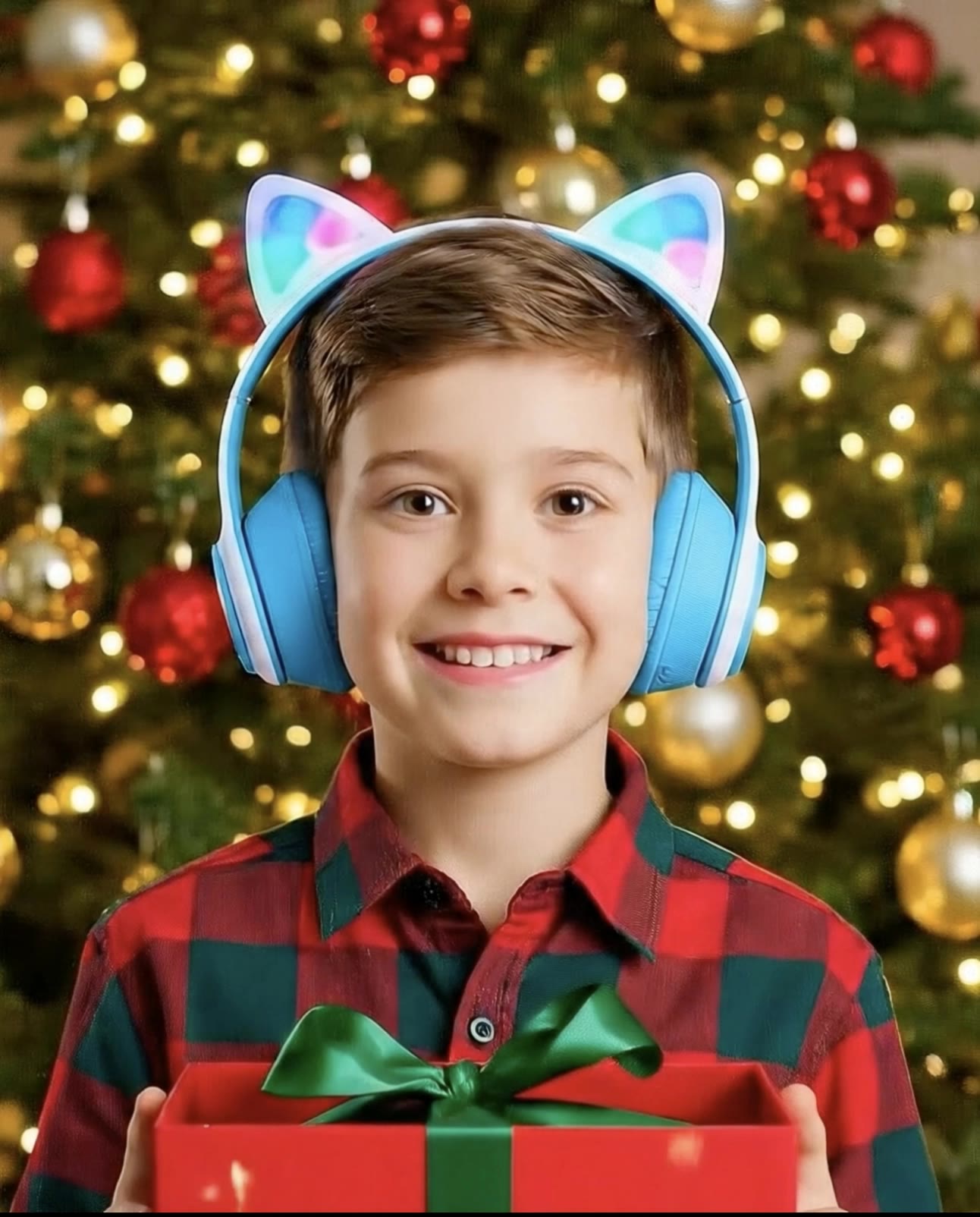 boy with a gift and headphones - ai headphones AI video
