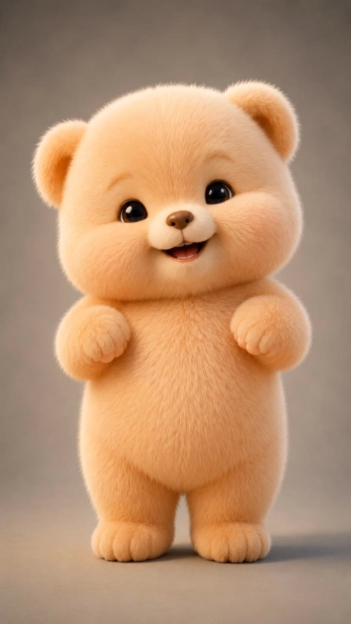 a teddy bear dancing happily - dancing ai video AI video