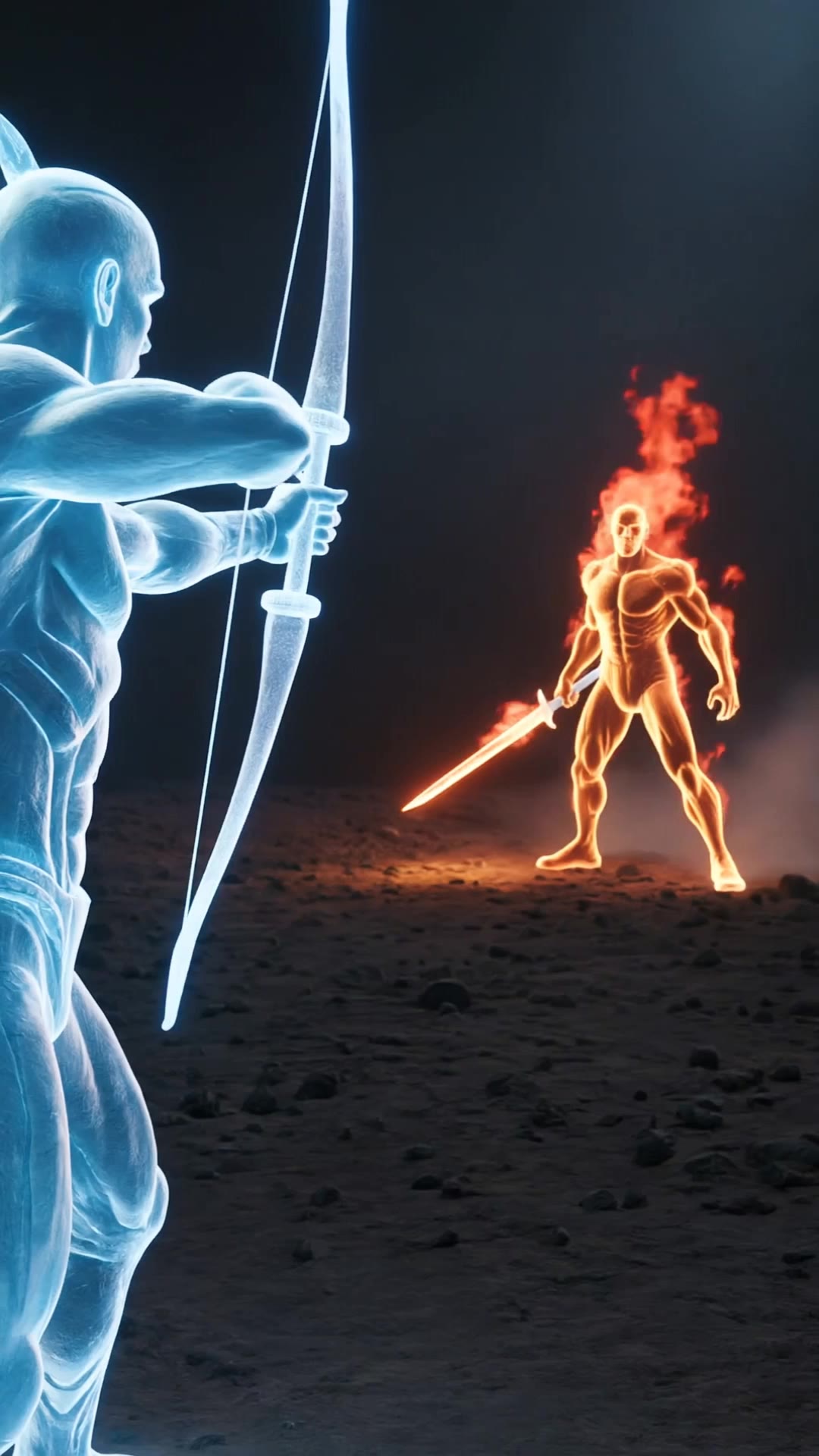 Fire vs Ice - ice ai generator AI video