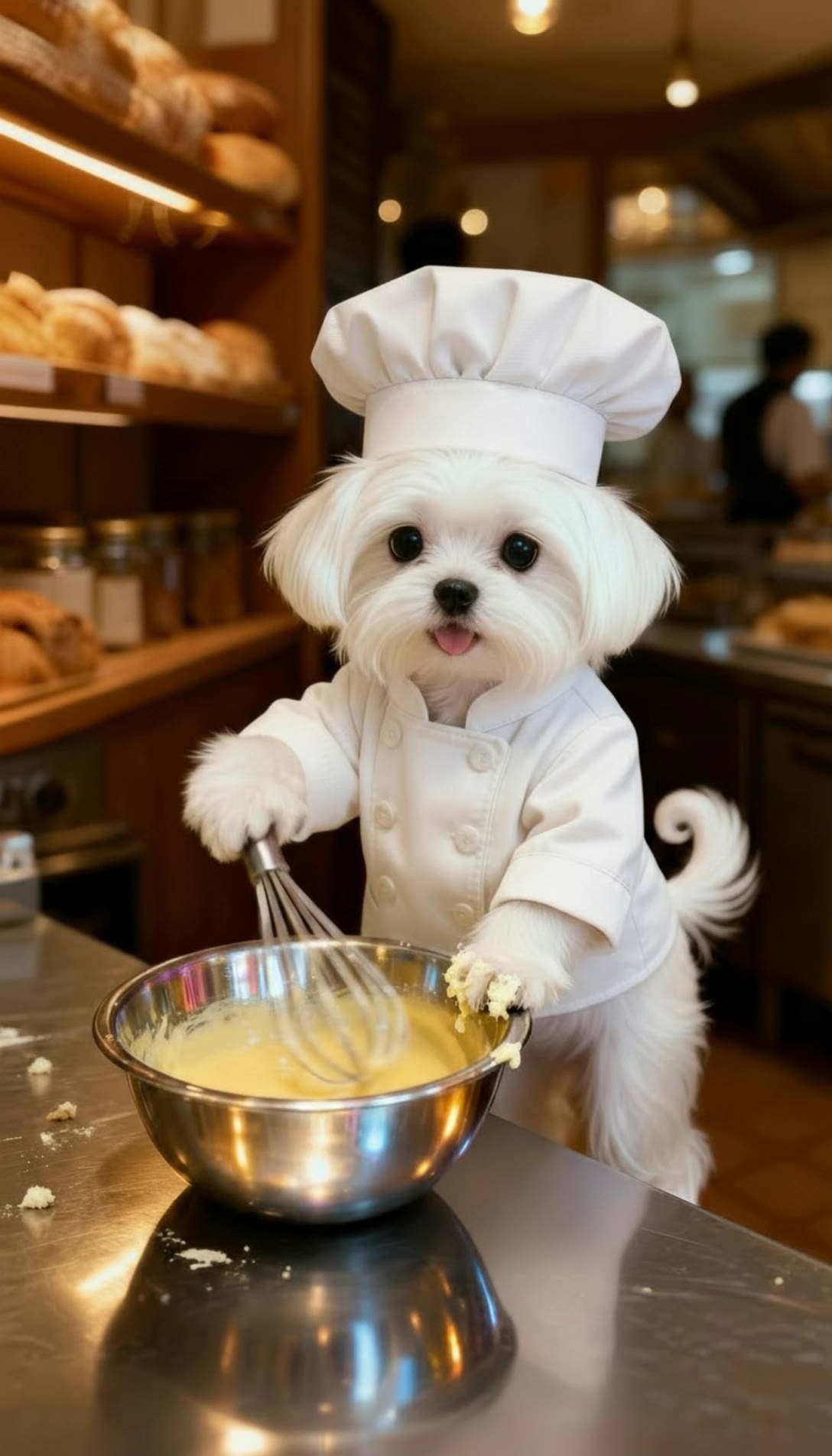 Tongue-Out Whisk, Maltese Chef - whisk. ai AI video