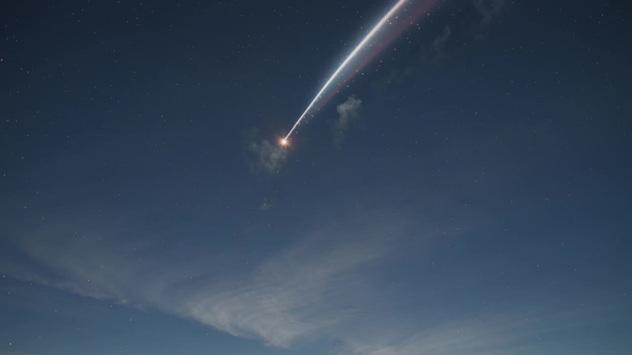 A shooting star - star style AI video