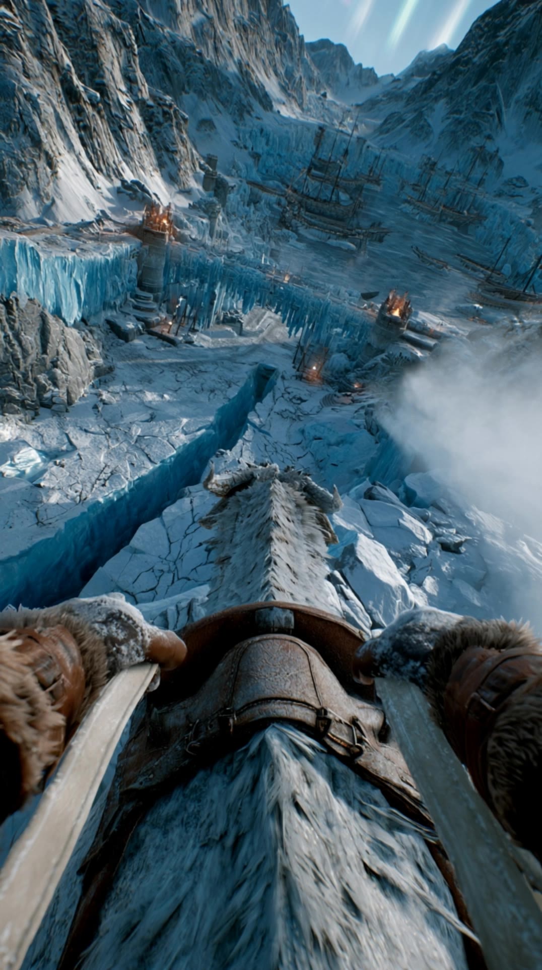 pov riding a dragon - pov poster design AI video