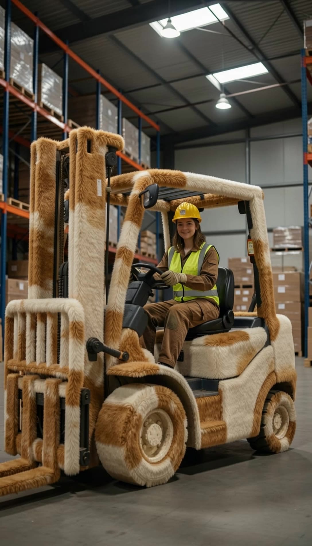 Fluffy Forklift - furry generator AI video