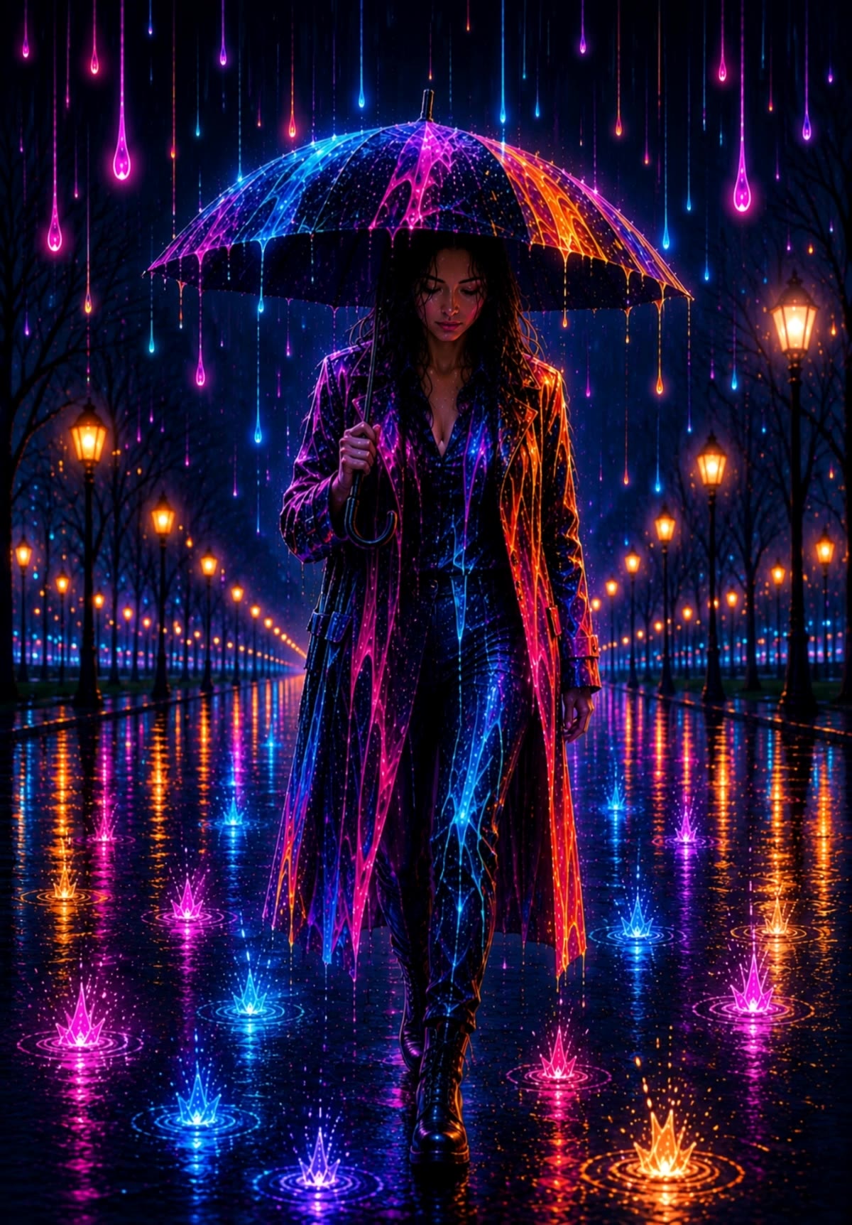 Kling AI work 313423380664862 - drawing of a raindrop AI video