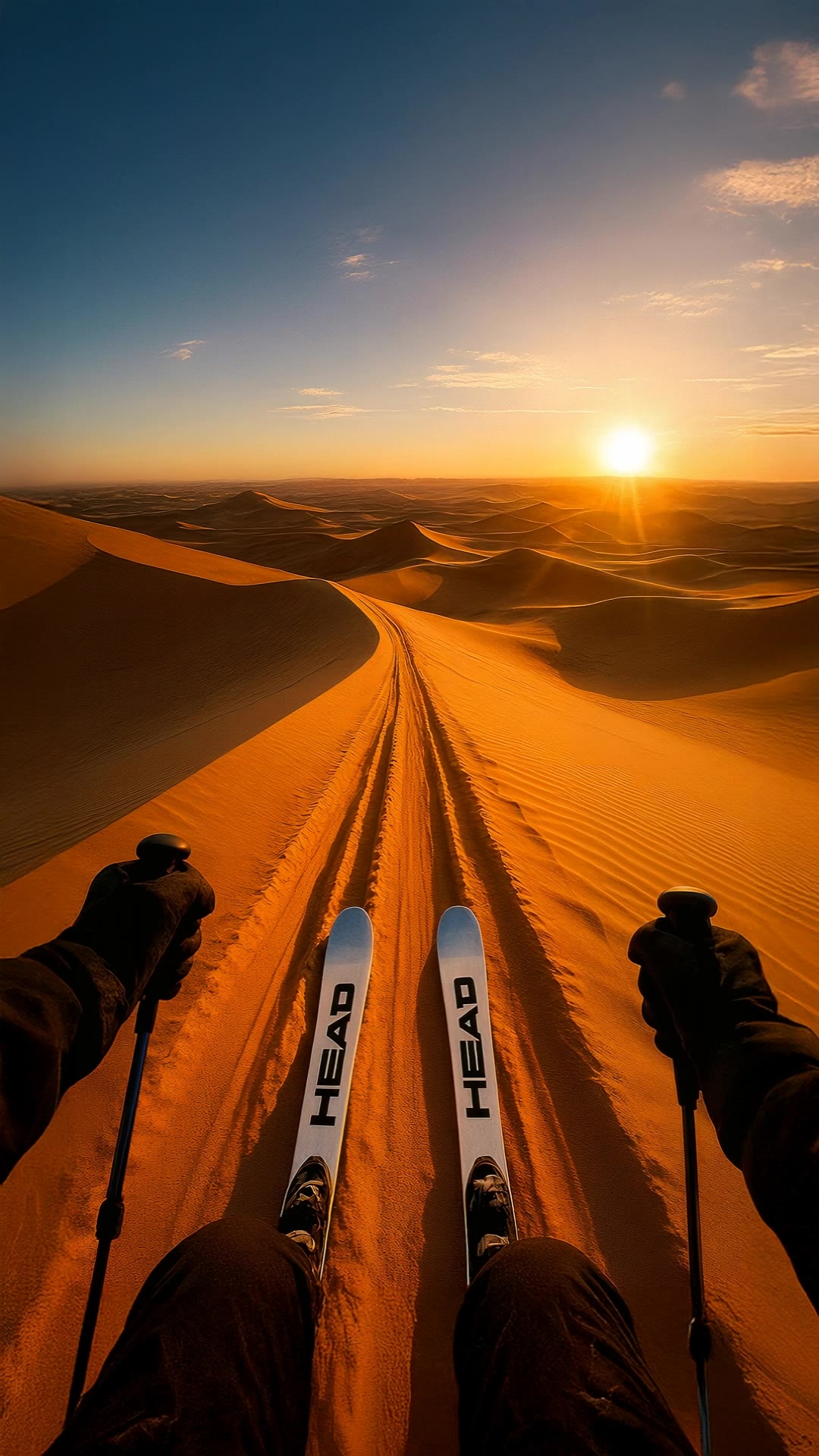 Skiing the Desert ⛷ - reve ai AI video