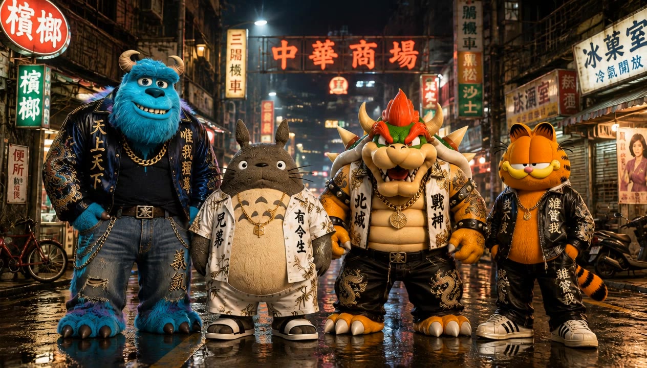 Group Dance test - dance dance revolution characters AI video