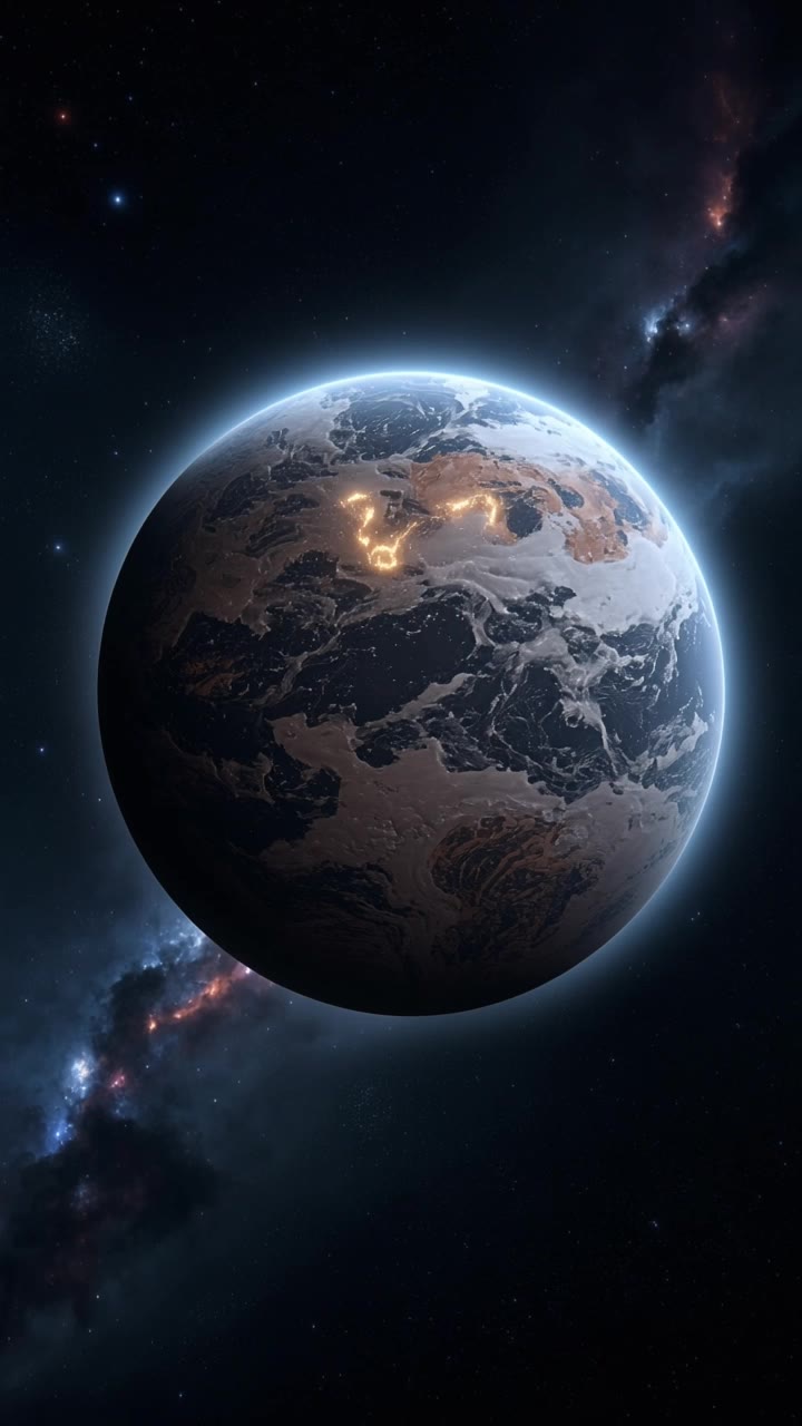 anubis  planet pluto - planet world map generator AI video