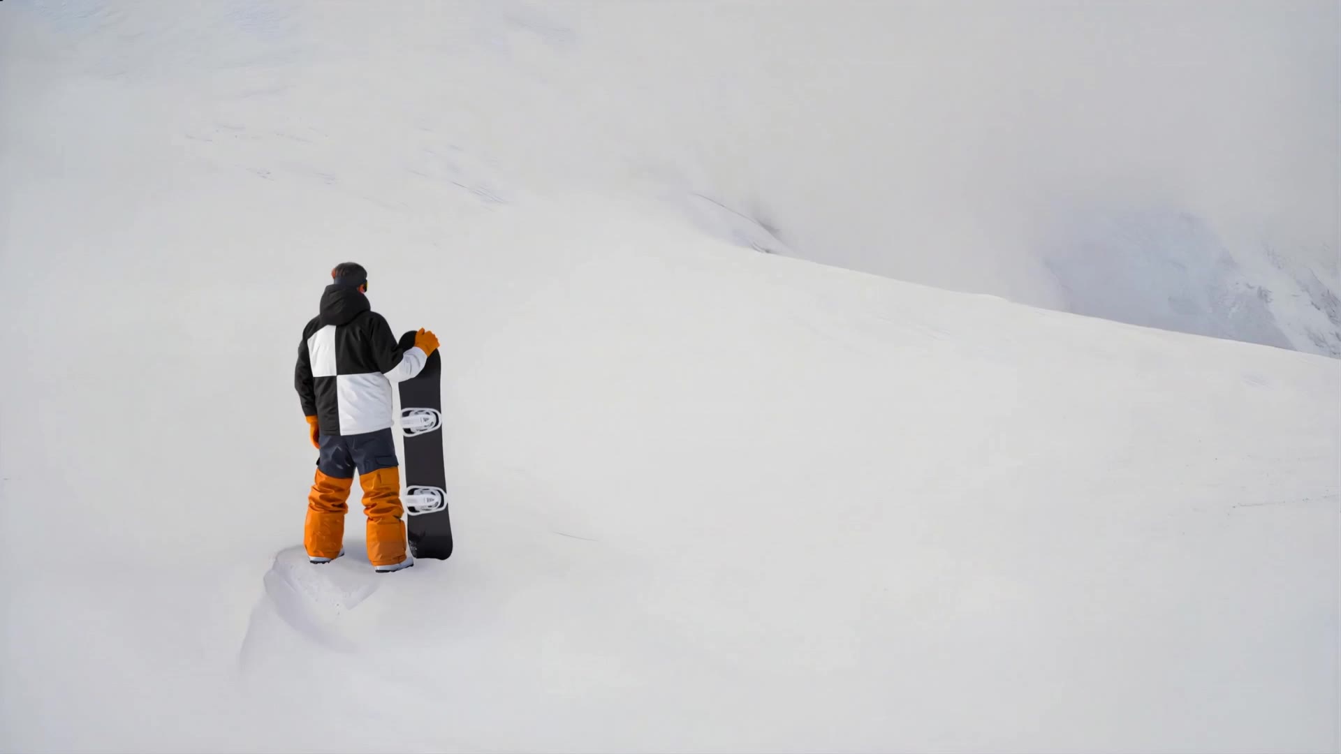 Snowstorm Camera Journey - low angle camera AI video