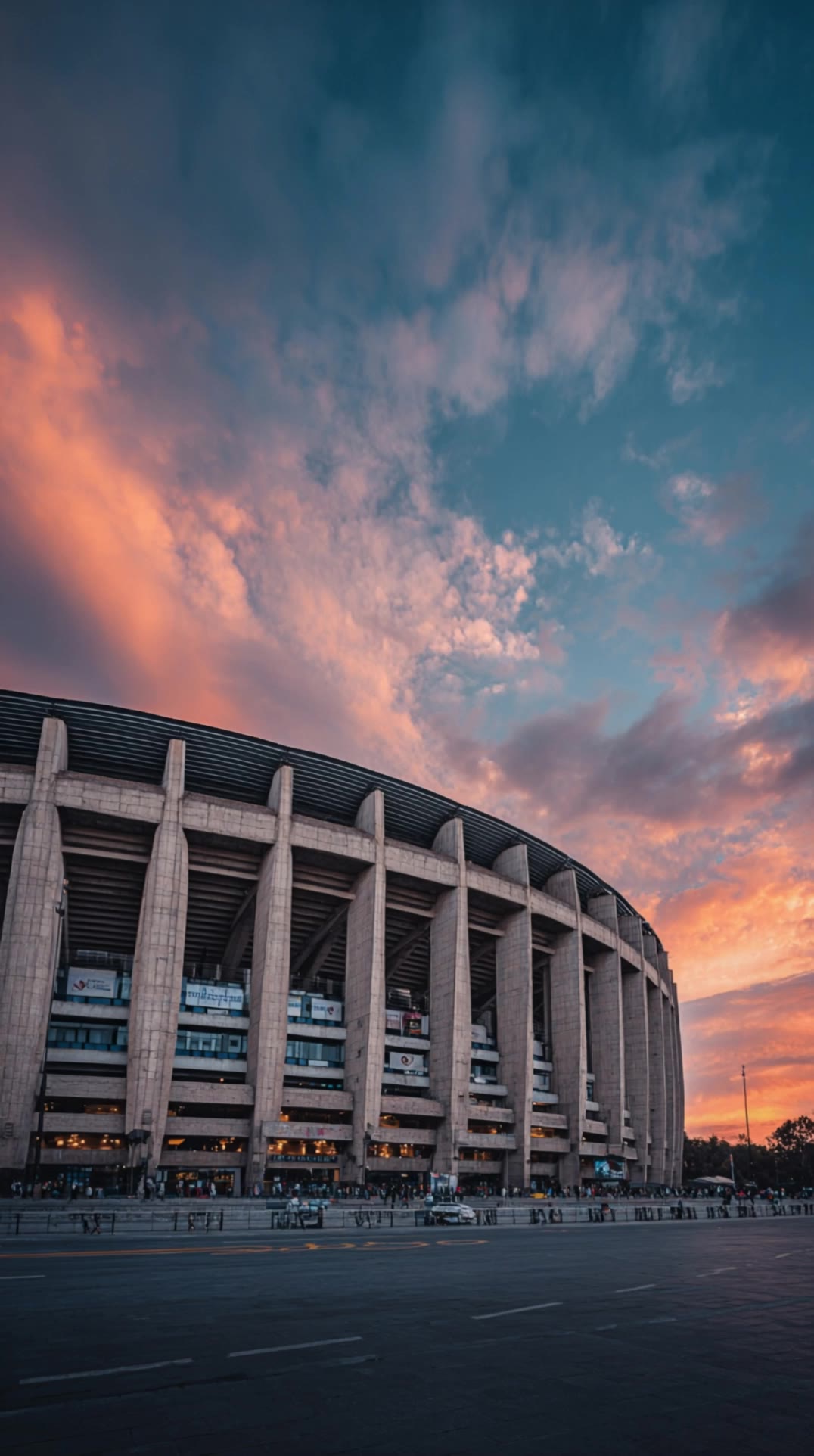 Clouds timelaps stadium - night stadium AI video