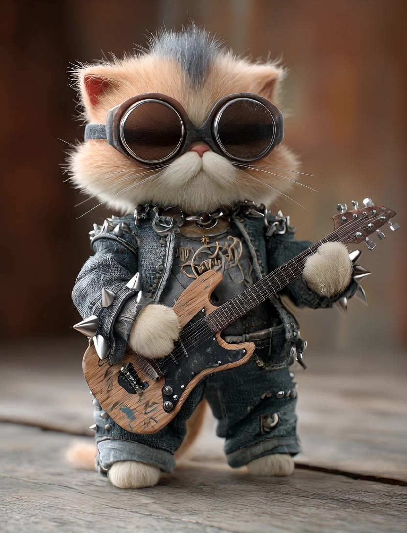 Rock cat - rock animation AI video