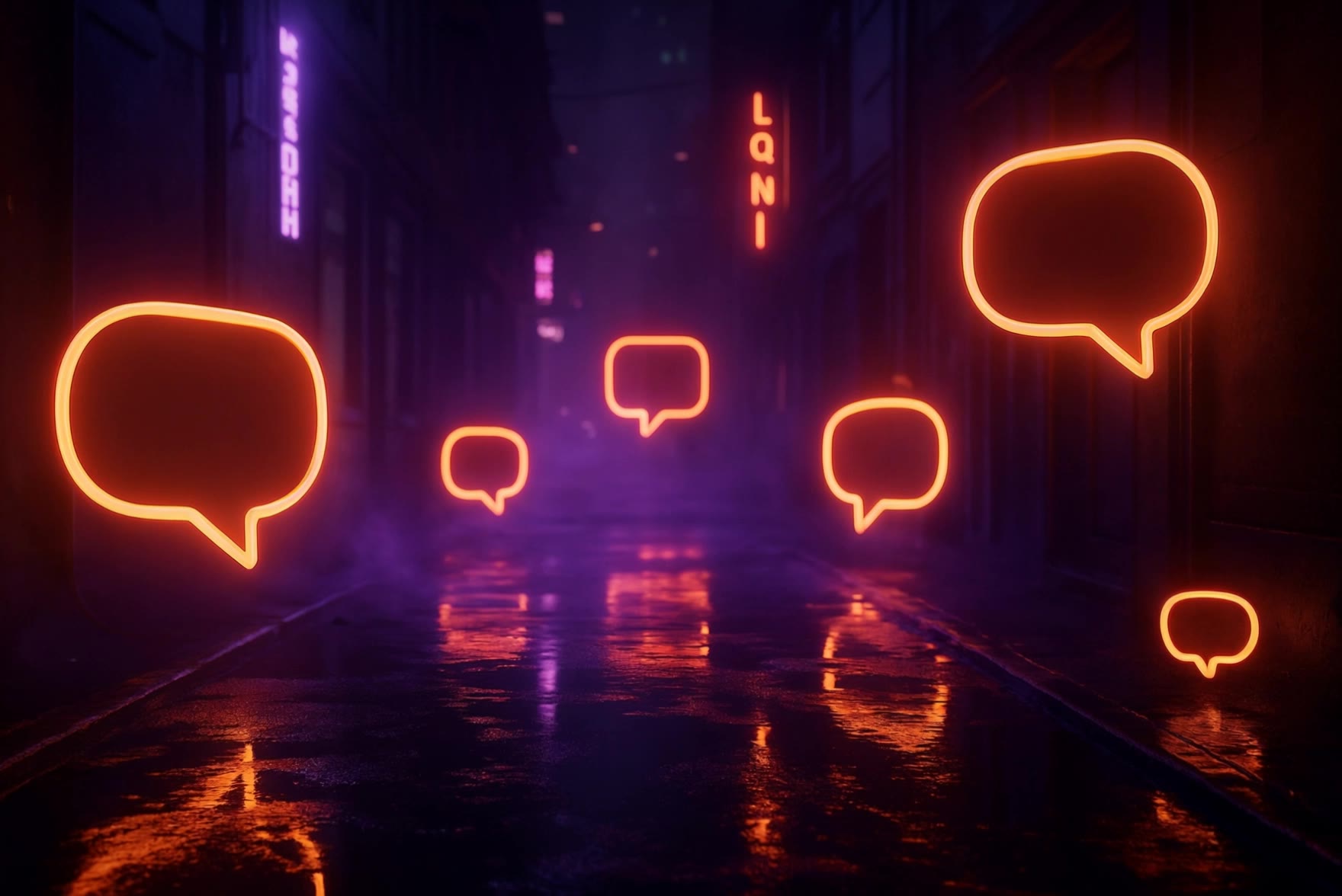 Empty alley filled with floating - youtube filled with ai remixes AI video