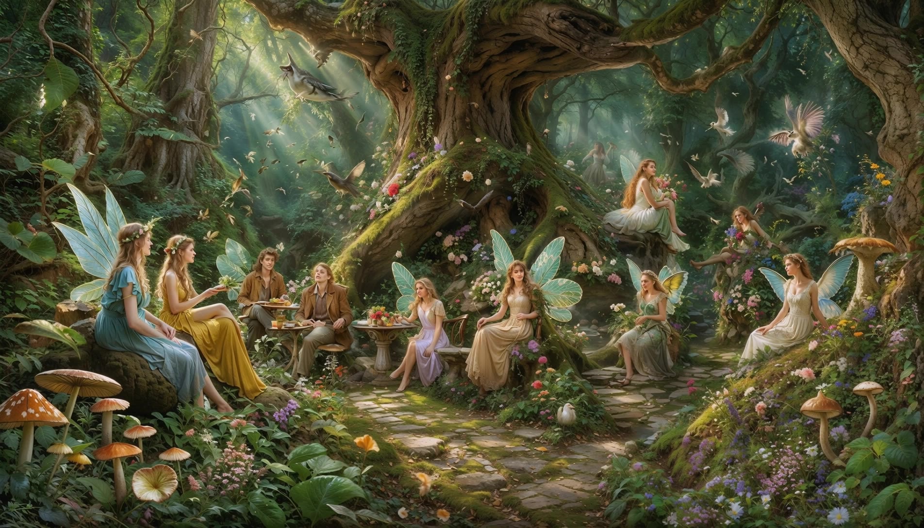 A PARTY OF FAIRIES - party ai wallpaper AI video