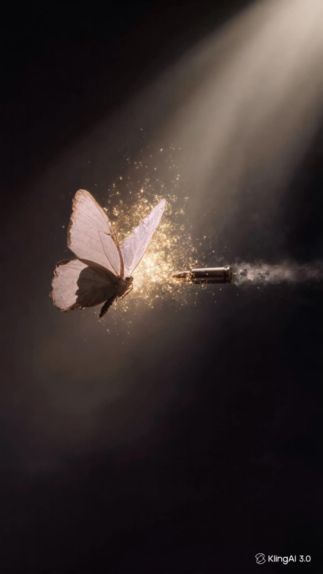 "High-speed macro video of a bul - bullet time video AI video