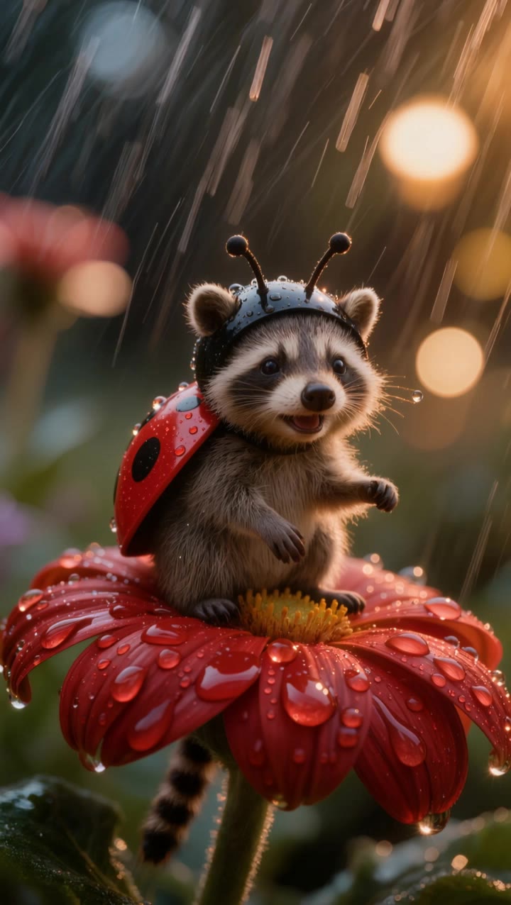 Kling AI work 313998538661870 - how to make an outfit for a raccoon human hybrid AI video